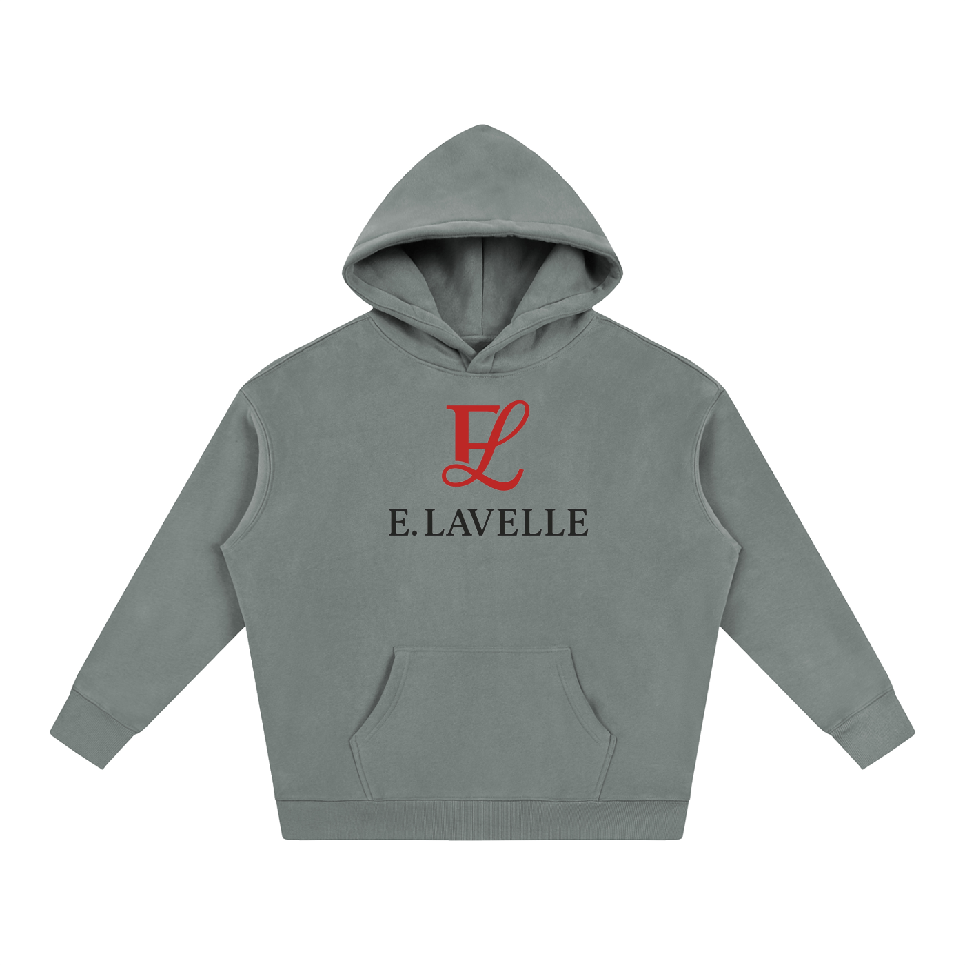 Oversize Fleeced Hoodie Red Logo
