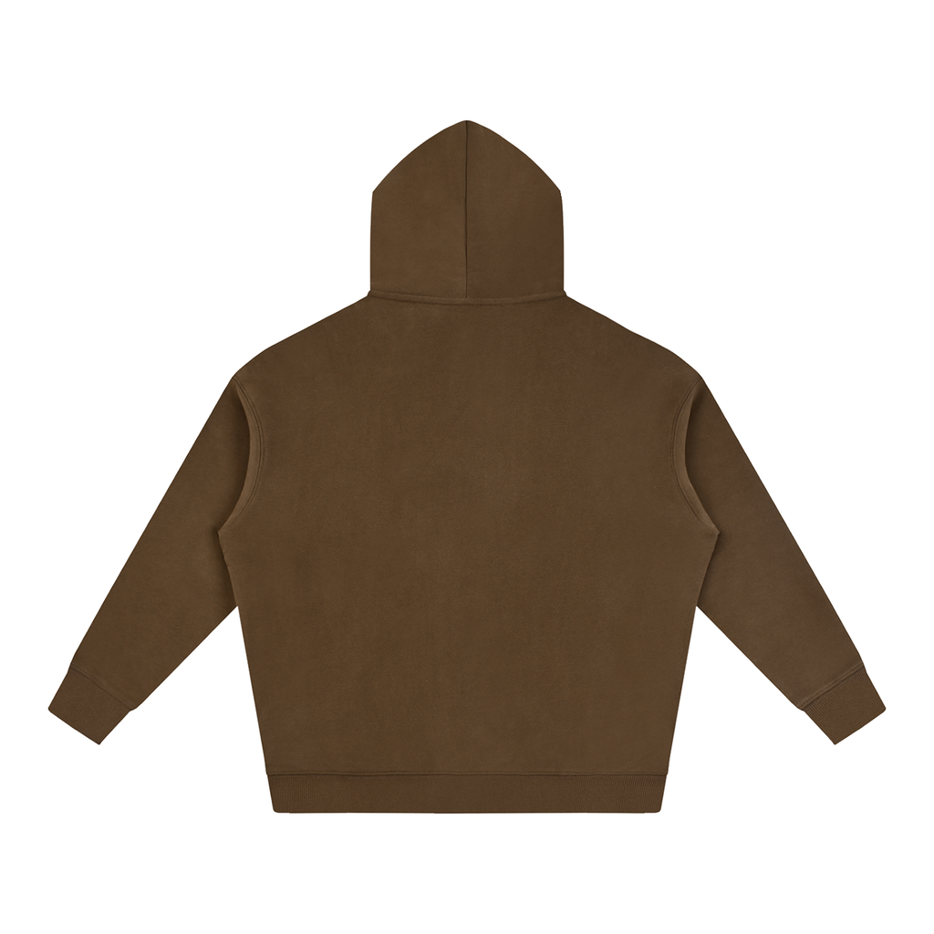 Oversize Fleeced Hoodie Red Logo