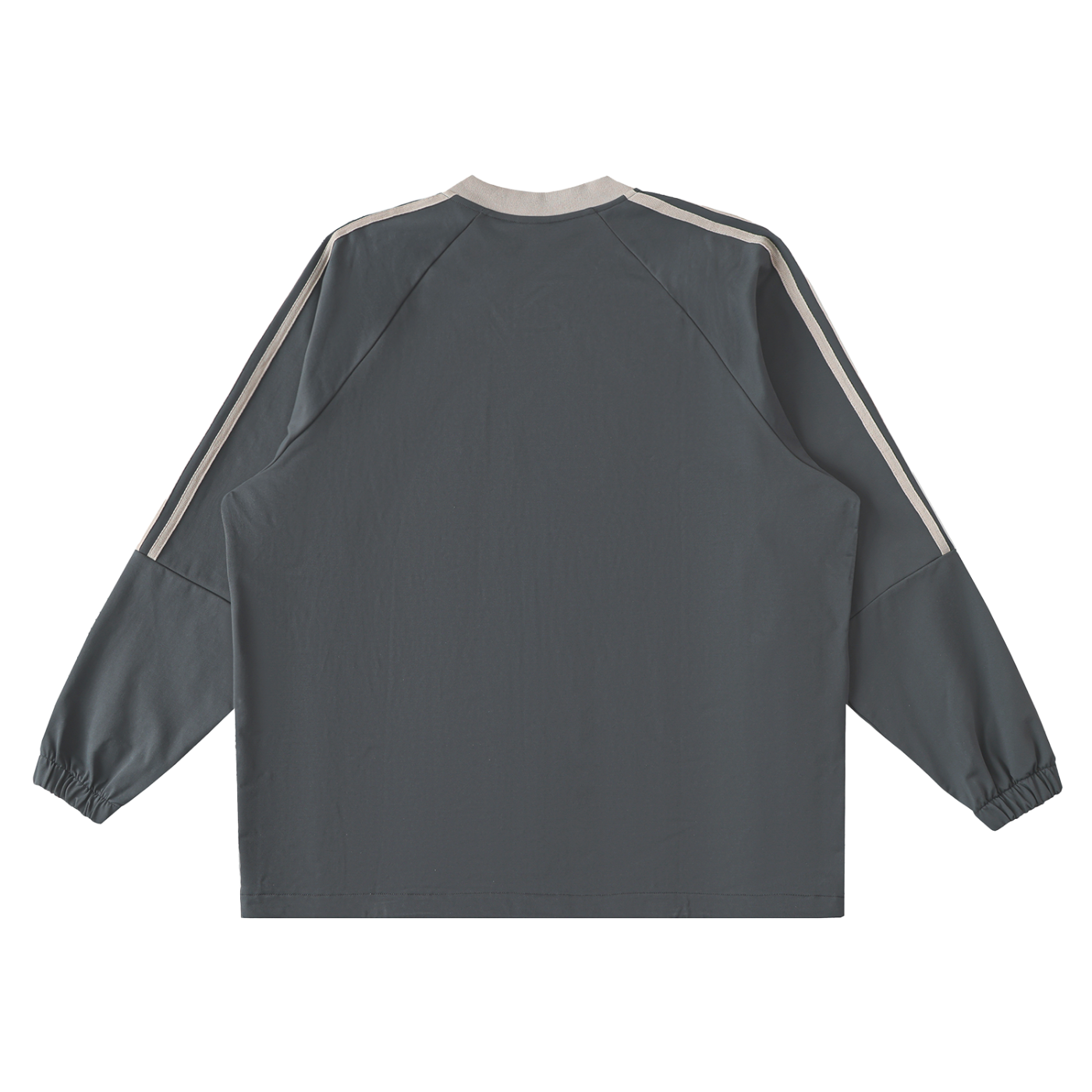 Color-Block V-Neck Long-Sleeve T-Shirt Black & Gold Logo