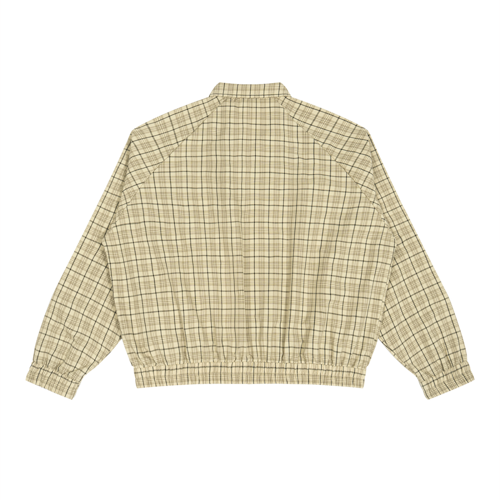 Unisex Plaid Full-Zip Track Jacket Gold Logo