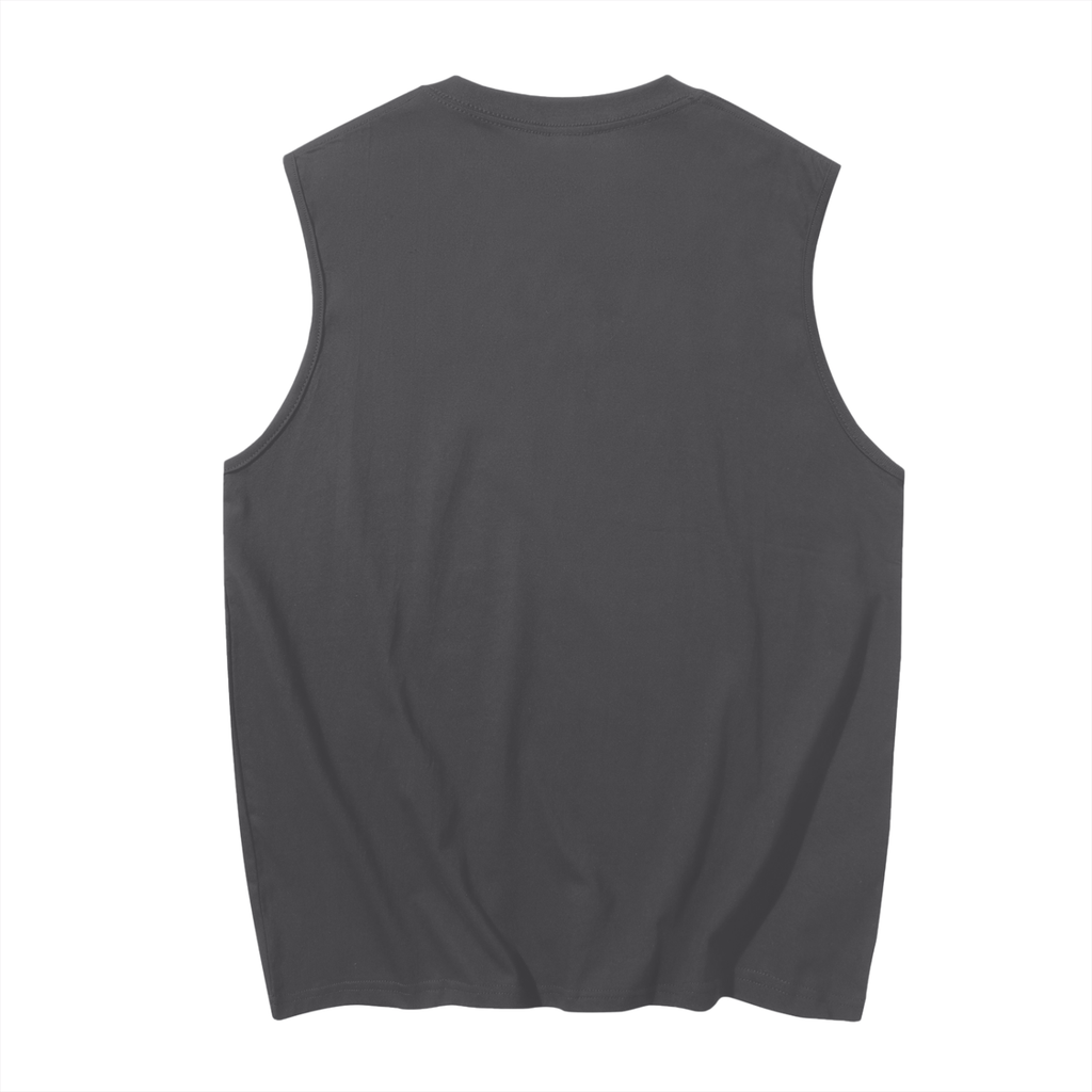 Men's Sleeveless Cotton Tank Top Gold Logo