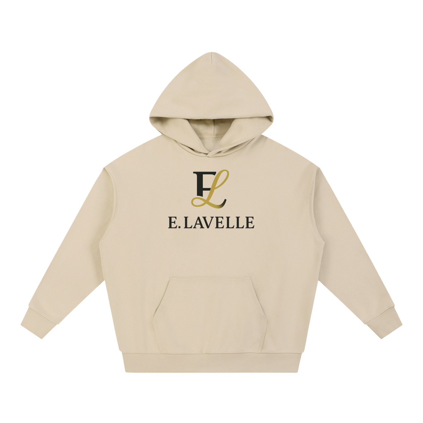 ELavelle Essential Heavyweight Hoodie Blck & Gold Logo