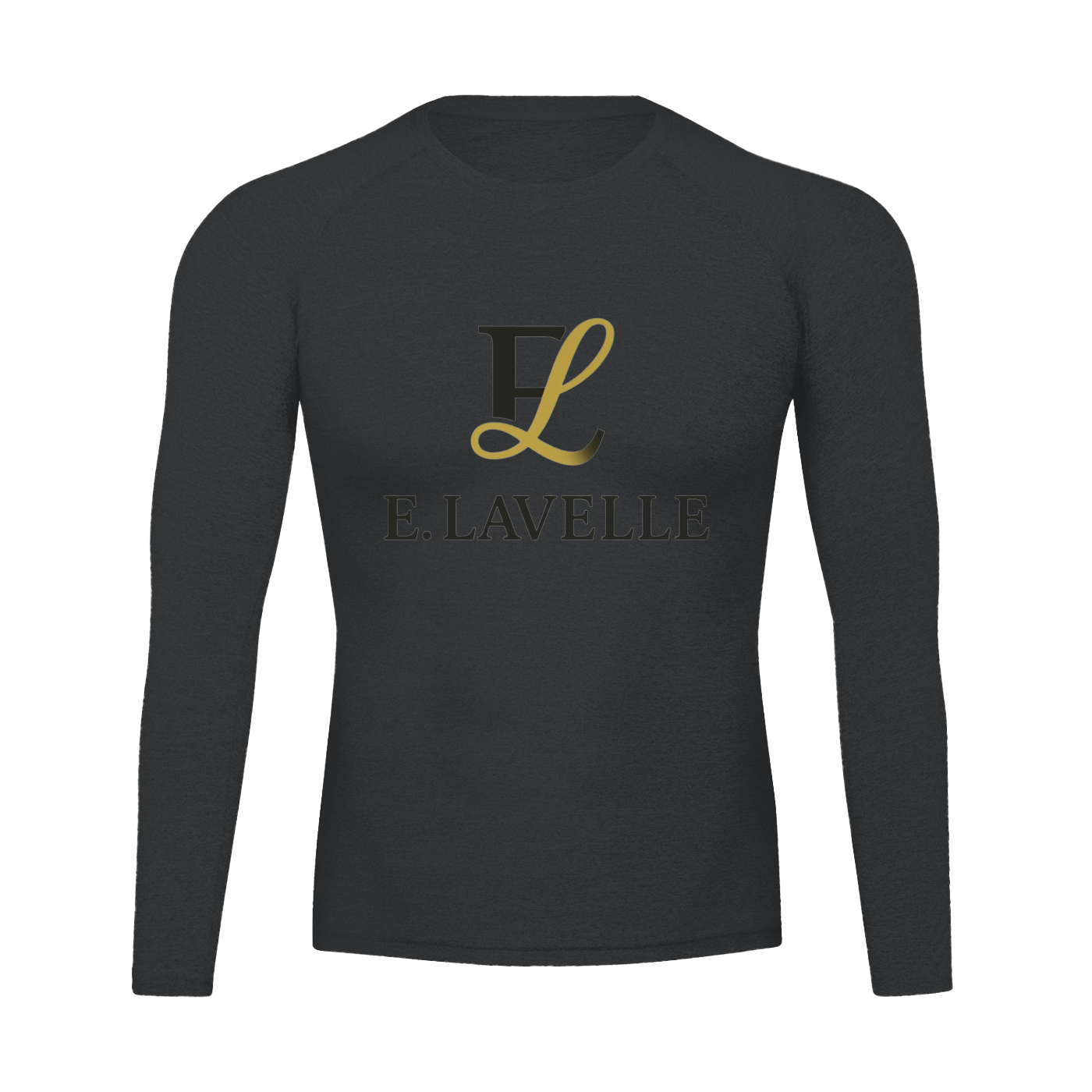Performance Long Sleeve T-Shirt Blck & Gold Logo