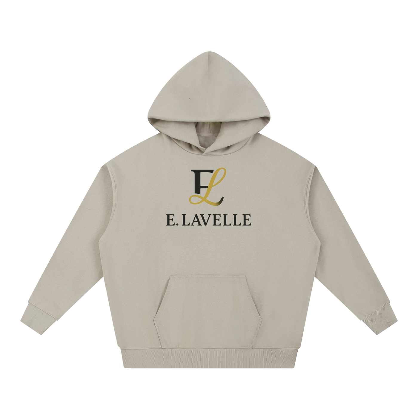 ELavelle Essential Heavyweight Hoodie Blck & Gold Logo