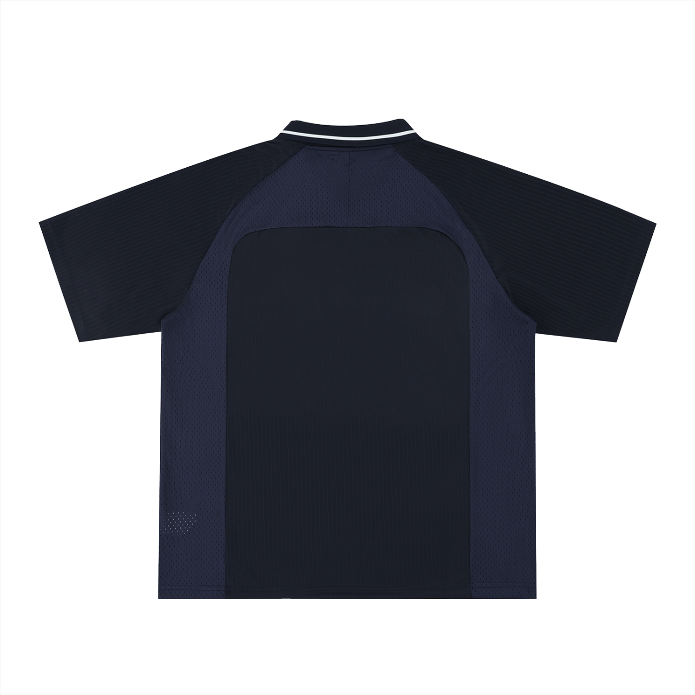 Striped V-Neck Soccer Jersey Red Logo