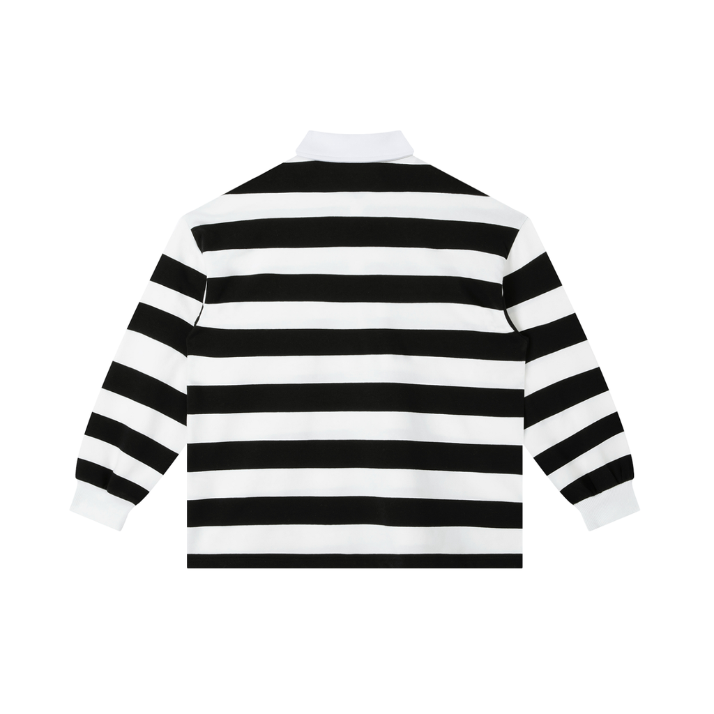 Color Block Stripe Polo Shirt Gold Loo
