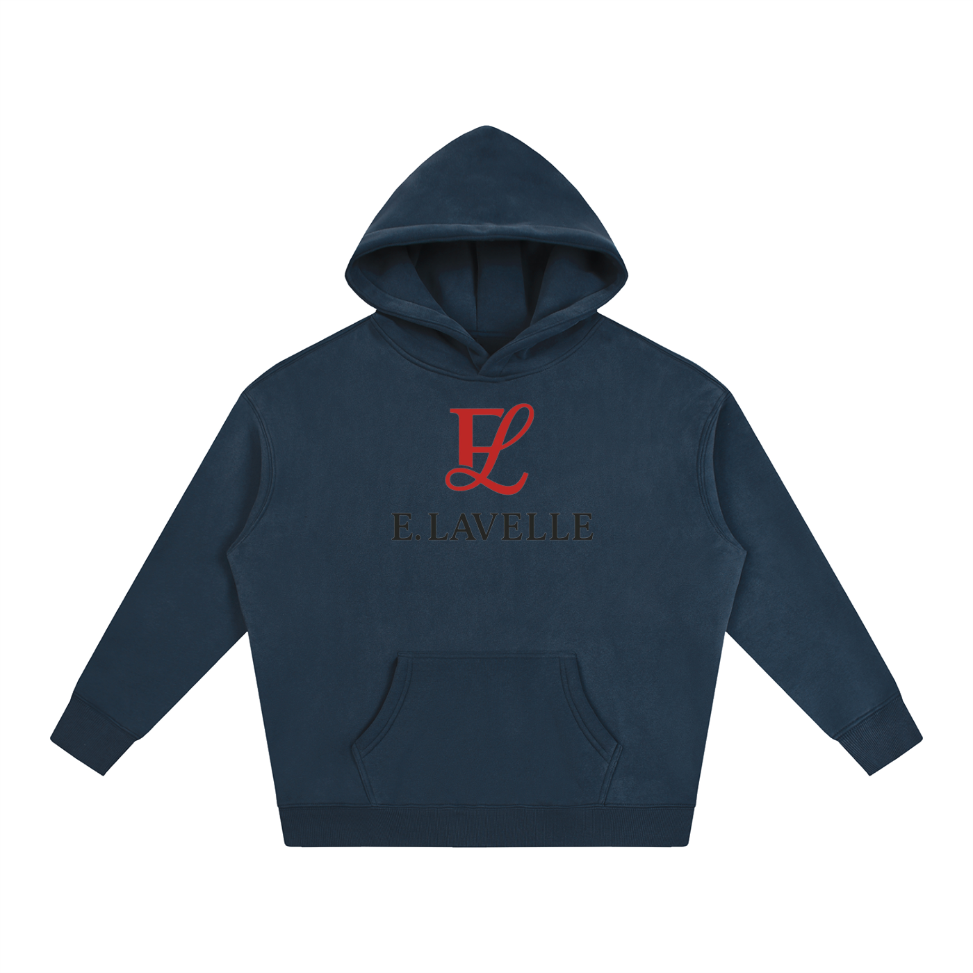 Oversize Fleeced Hoodie Red Logo