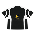 Unisex Color Block V-Neck T-Shirt Gold Logo