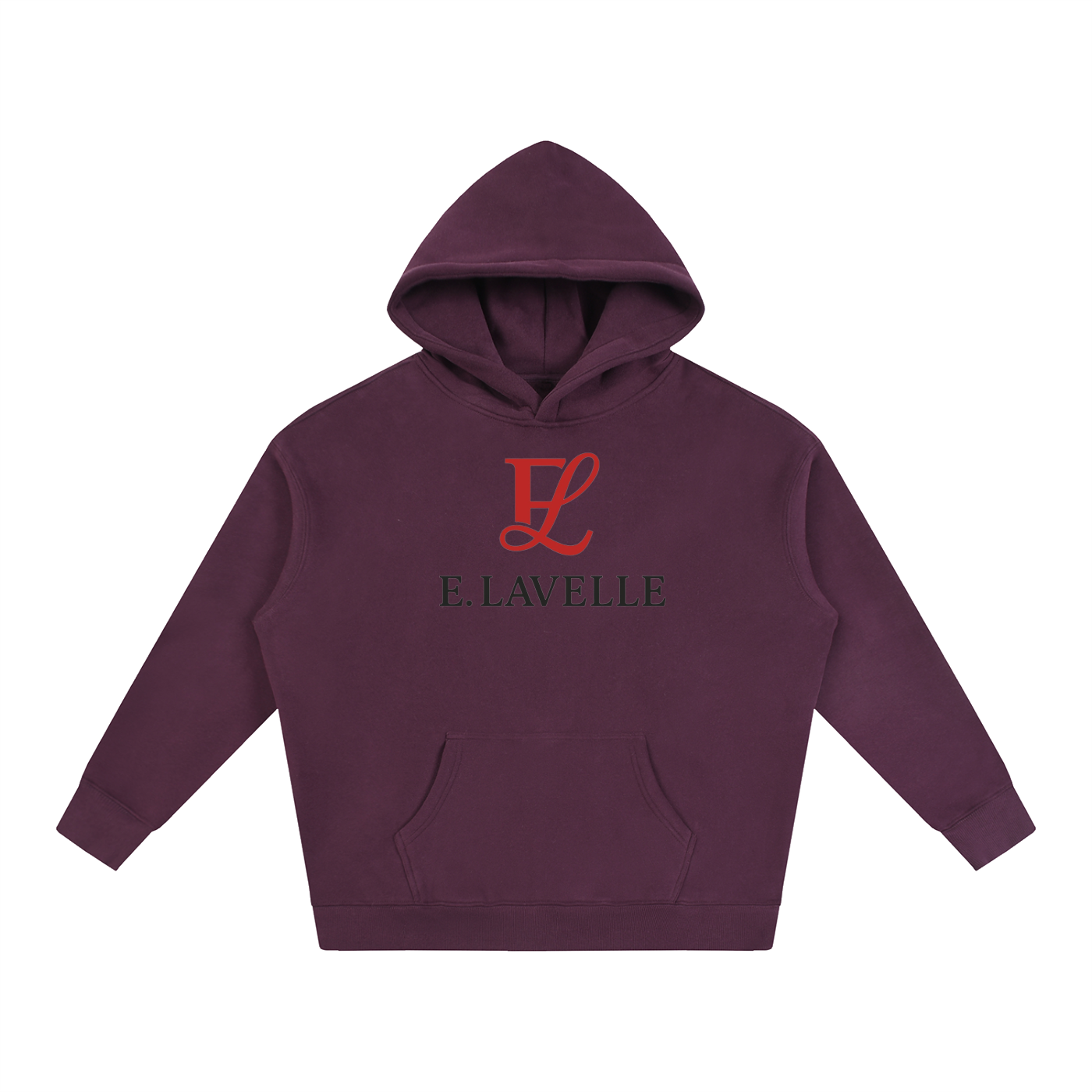 Oversize Fleeced Hoodie Red Logo