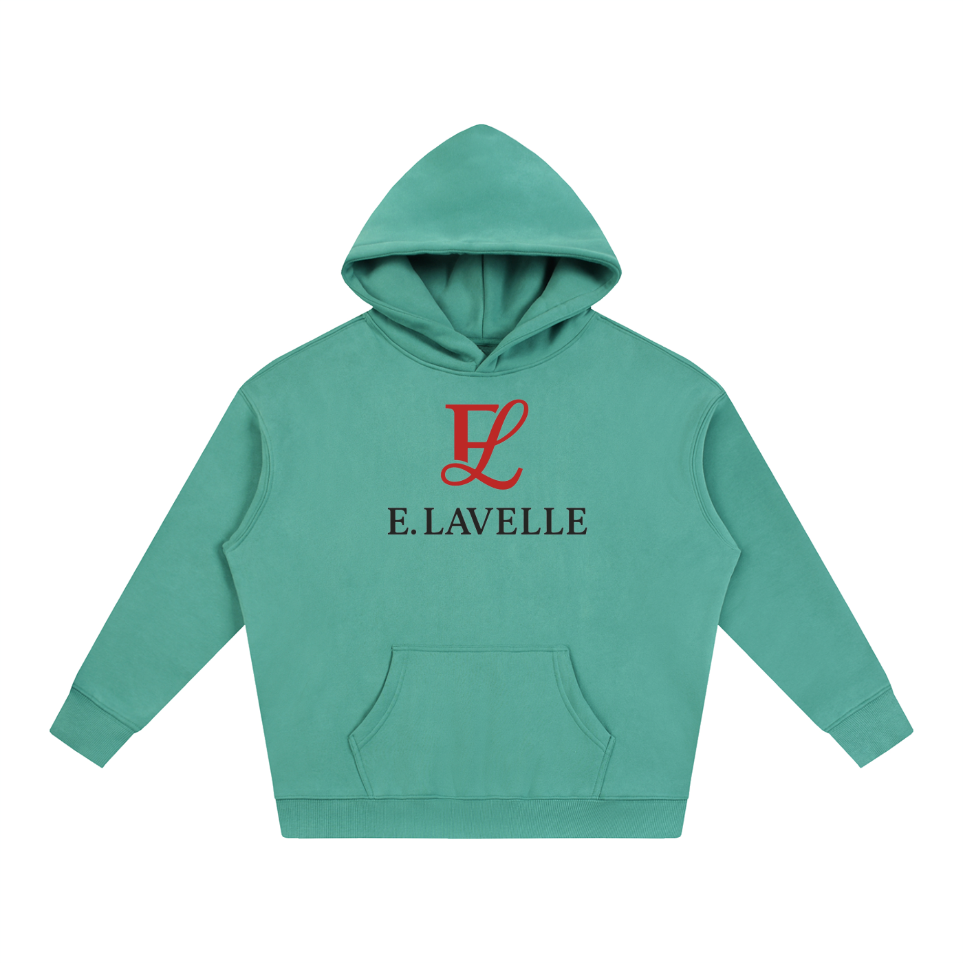 Oversize Fleeced Hoodie Red Logo