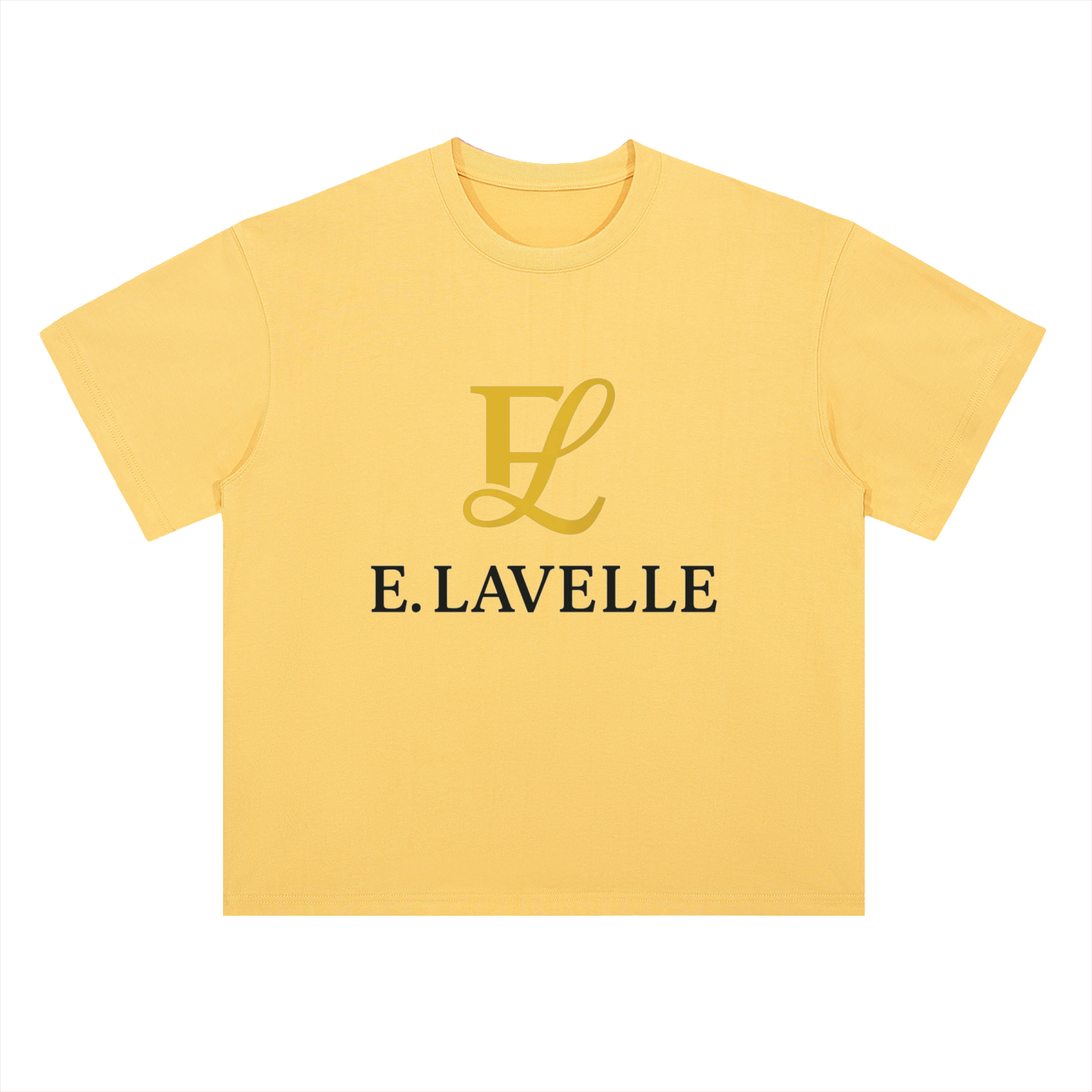 Heavyweight Drop Shoulder Cotton T-Shirt Gold