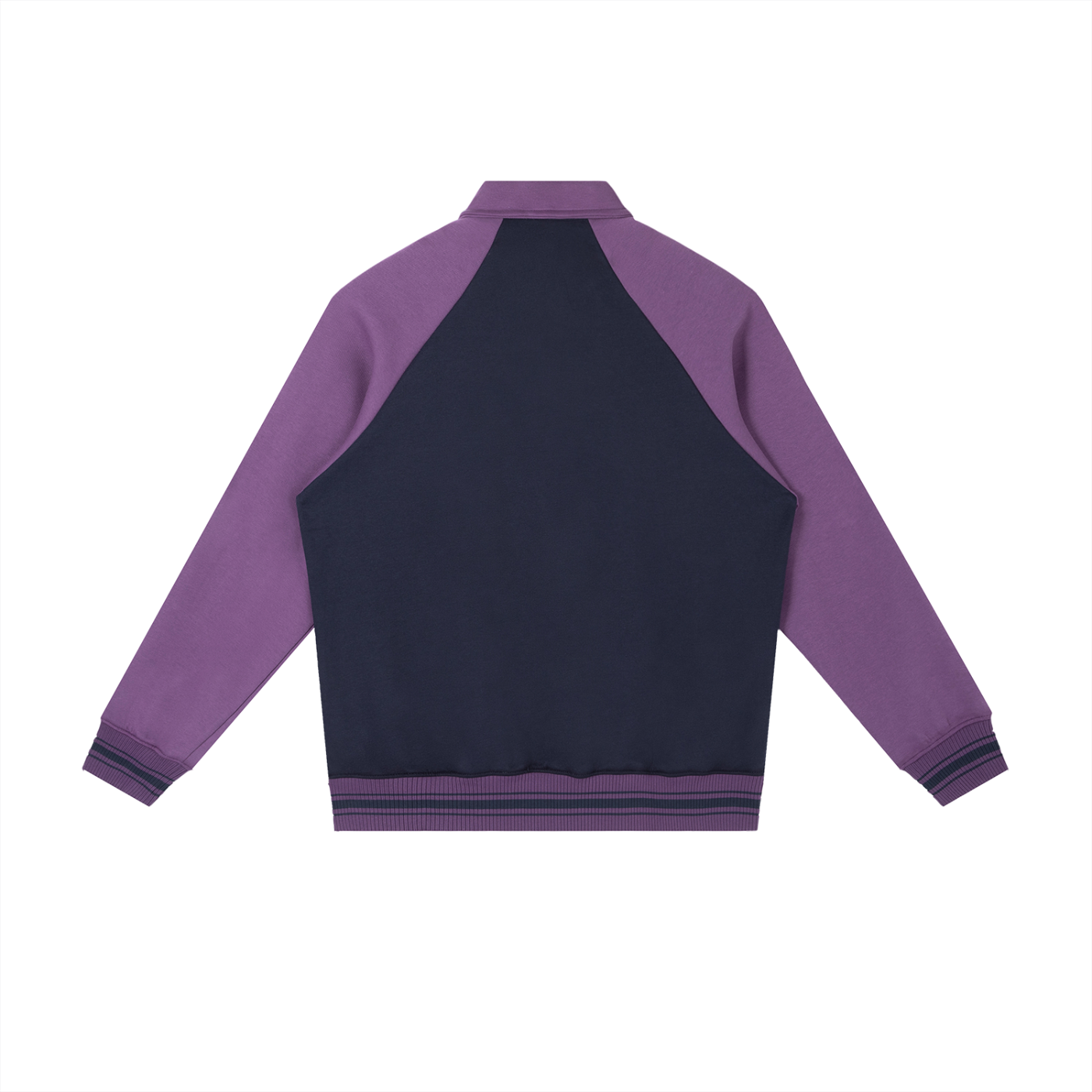 Contrast Raglan Sleeve Baseball Jacket Red Logo