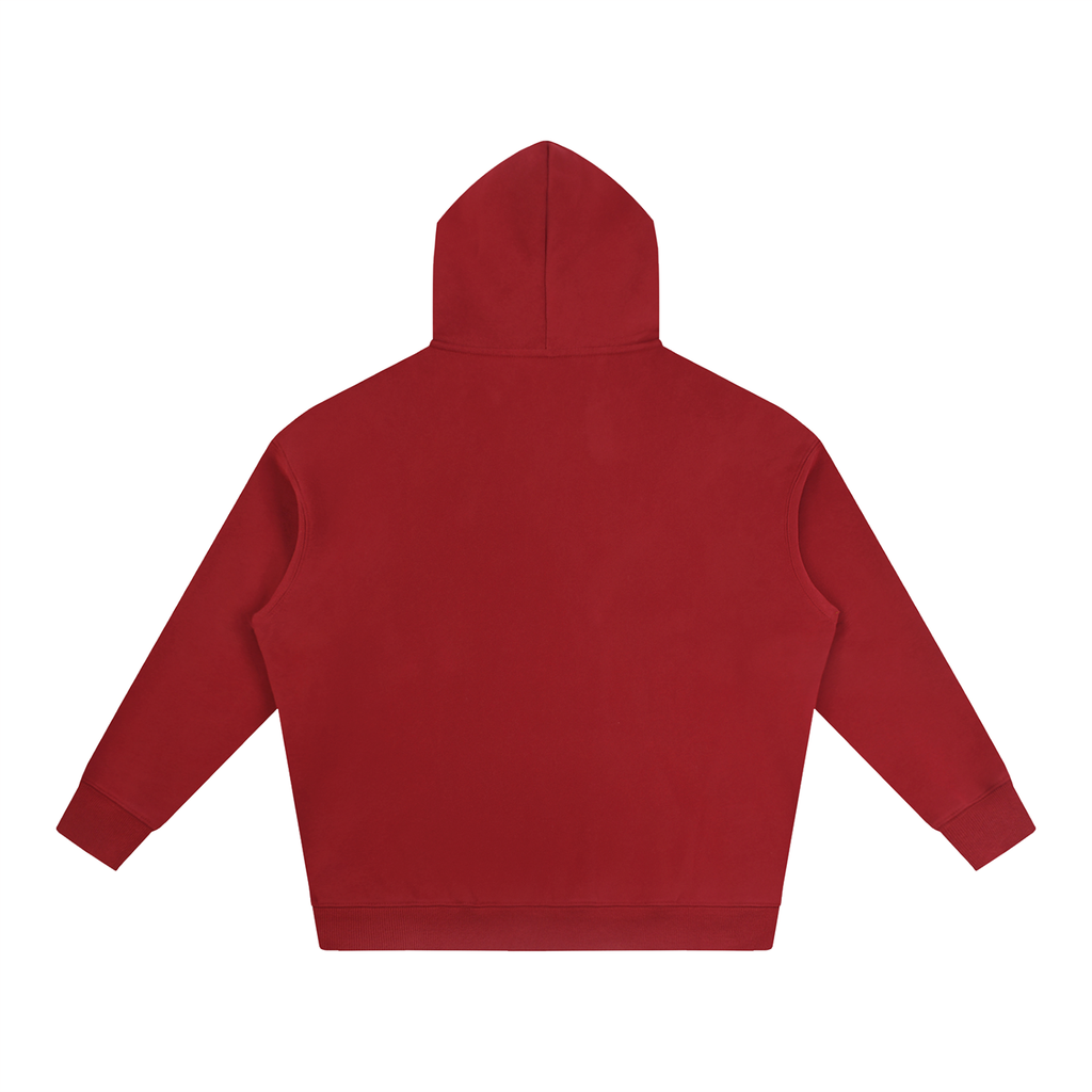 Oversize Fleeced Hoodie Red Logo