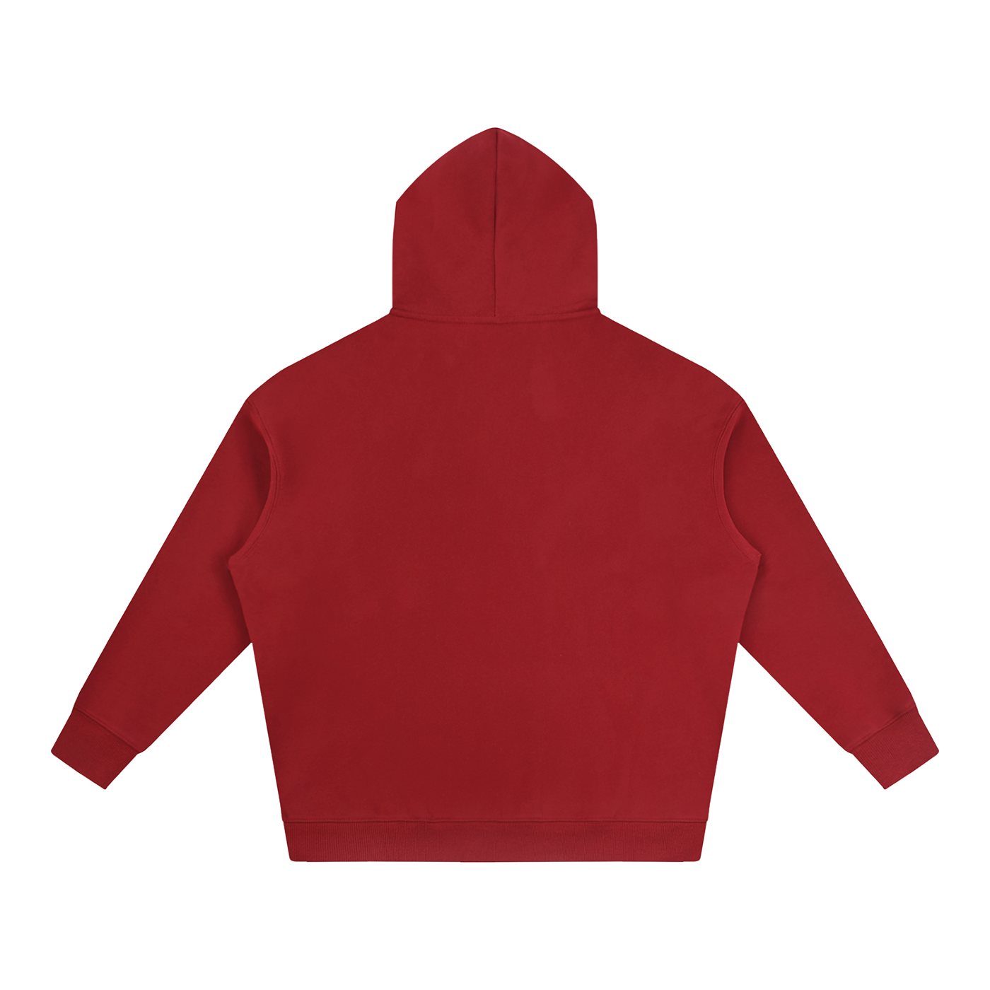 Oversize Fleeced Hoodie Red Logo