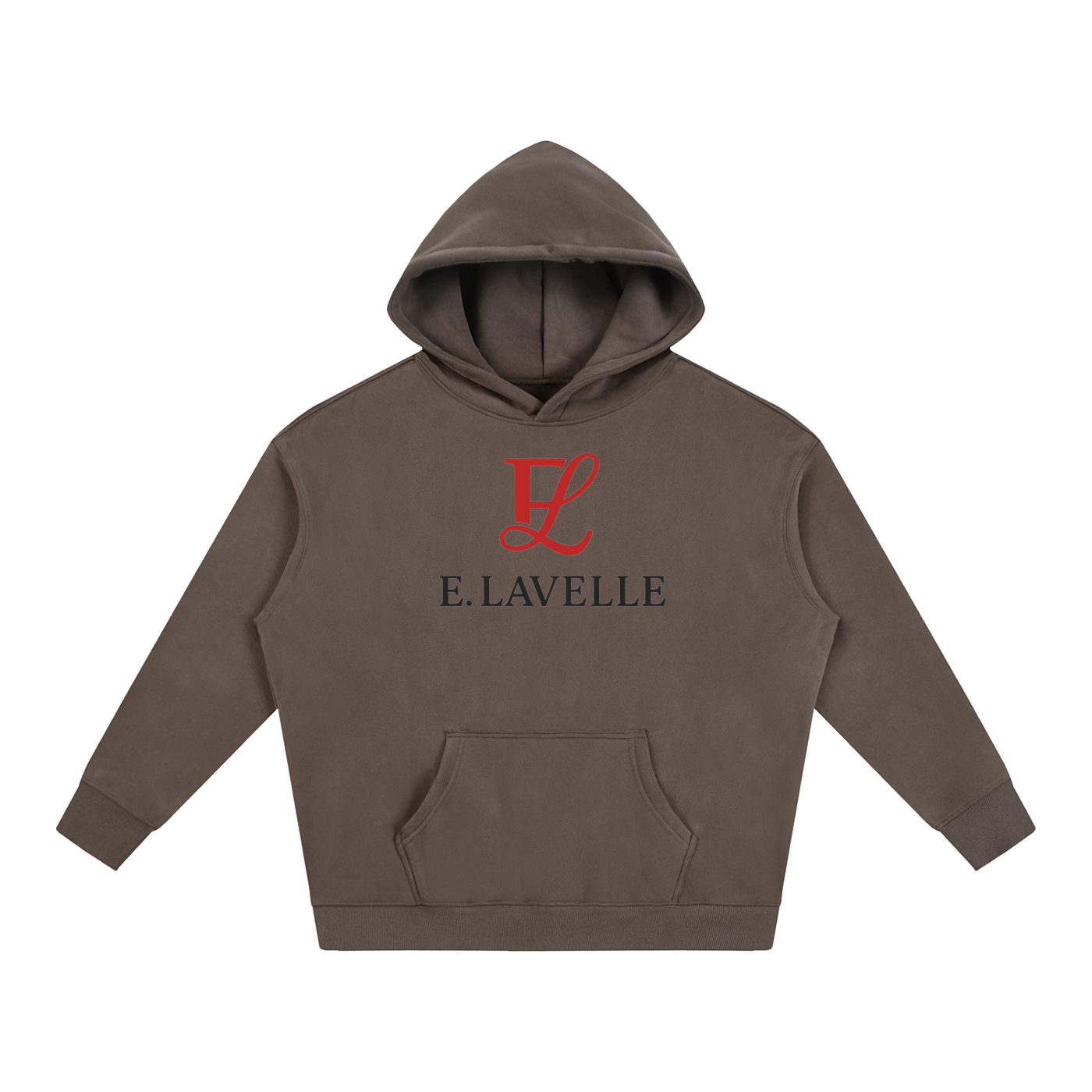 Oversize Fleeced Hoodie Red Logo