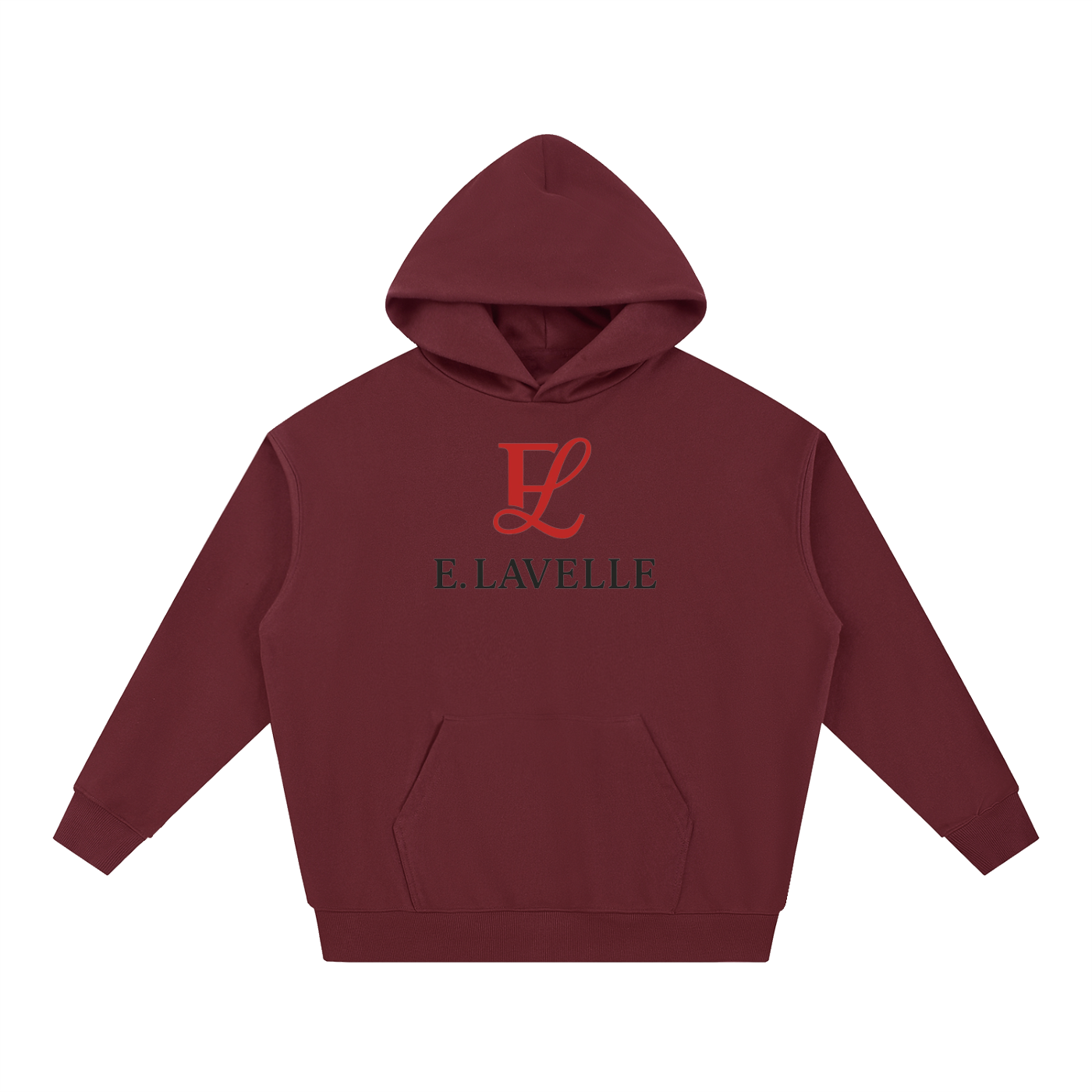 ELavelle Essential Heavyweight Hoodie Red Logo