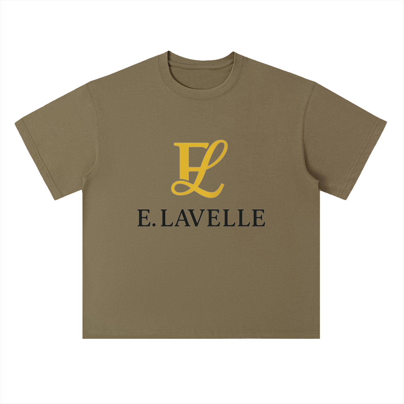 Heavyweight Drop Shoulder Cotton T-Shirt Gold
