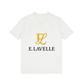 Men's Solid V-Neck T-Shirt Gold Logo