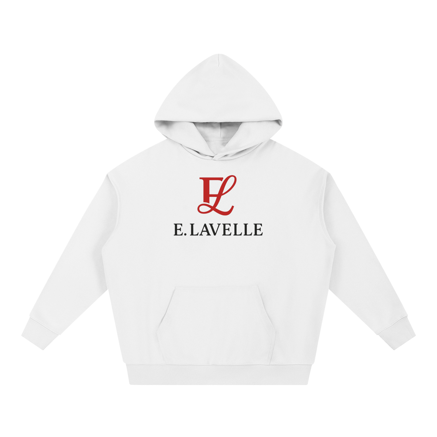 ELavelle Essential Heavyweight Hoodie Red Logo