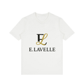 Men's Solid V-Neck T-Shirt Black & Gold Logo