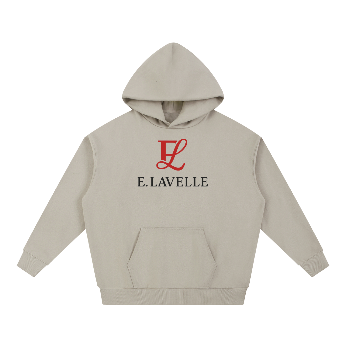 ELavelle Essential Heavyweight Hoodie Red Logo
