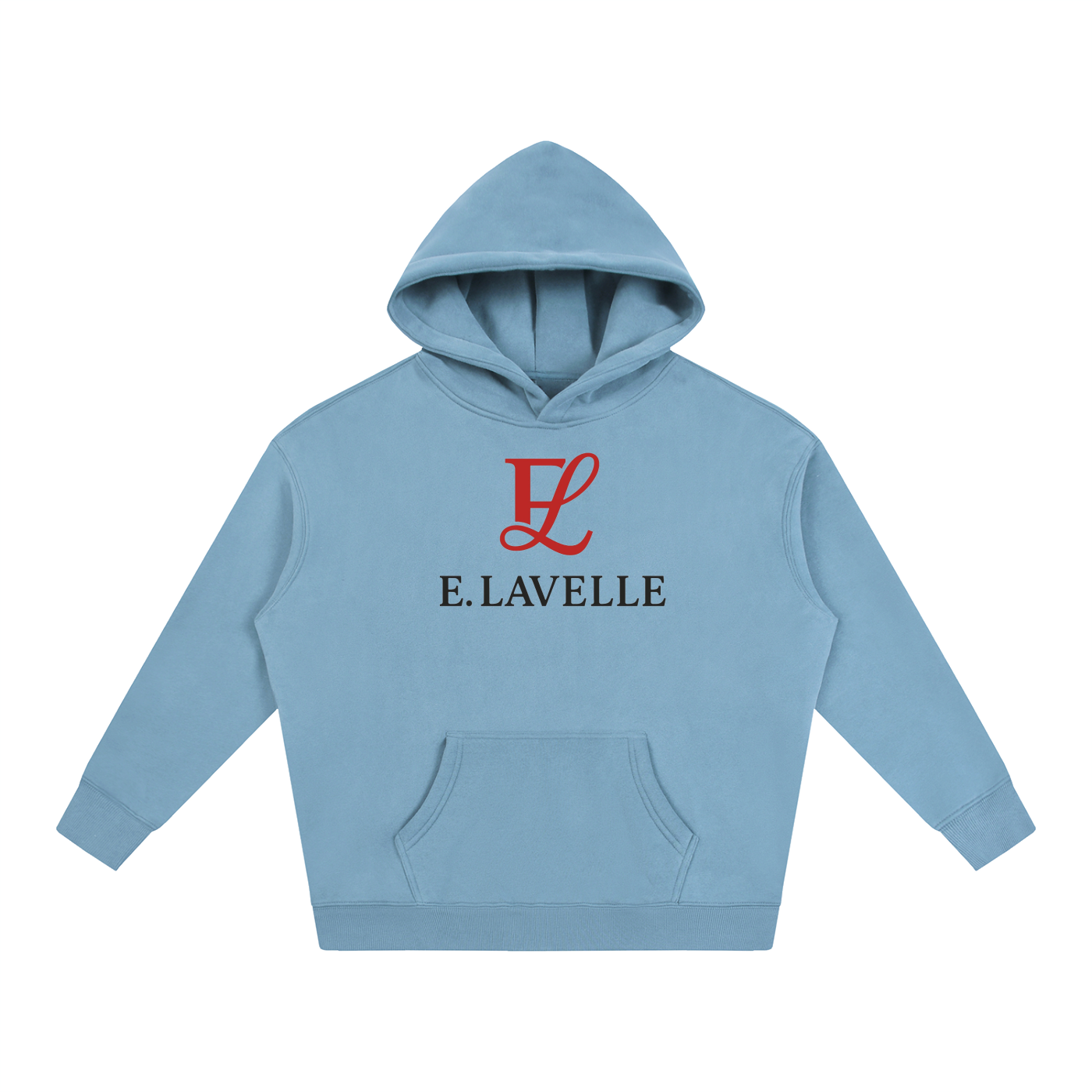 Oversize Fleeced Hoodie Red Logo
