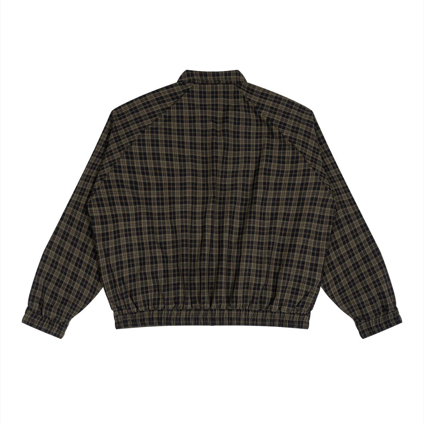 Unisex Plaid Full-Zip Track Jacket Gold Logo