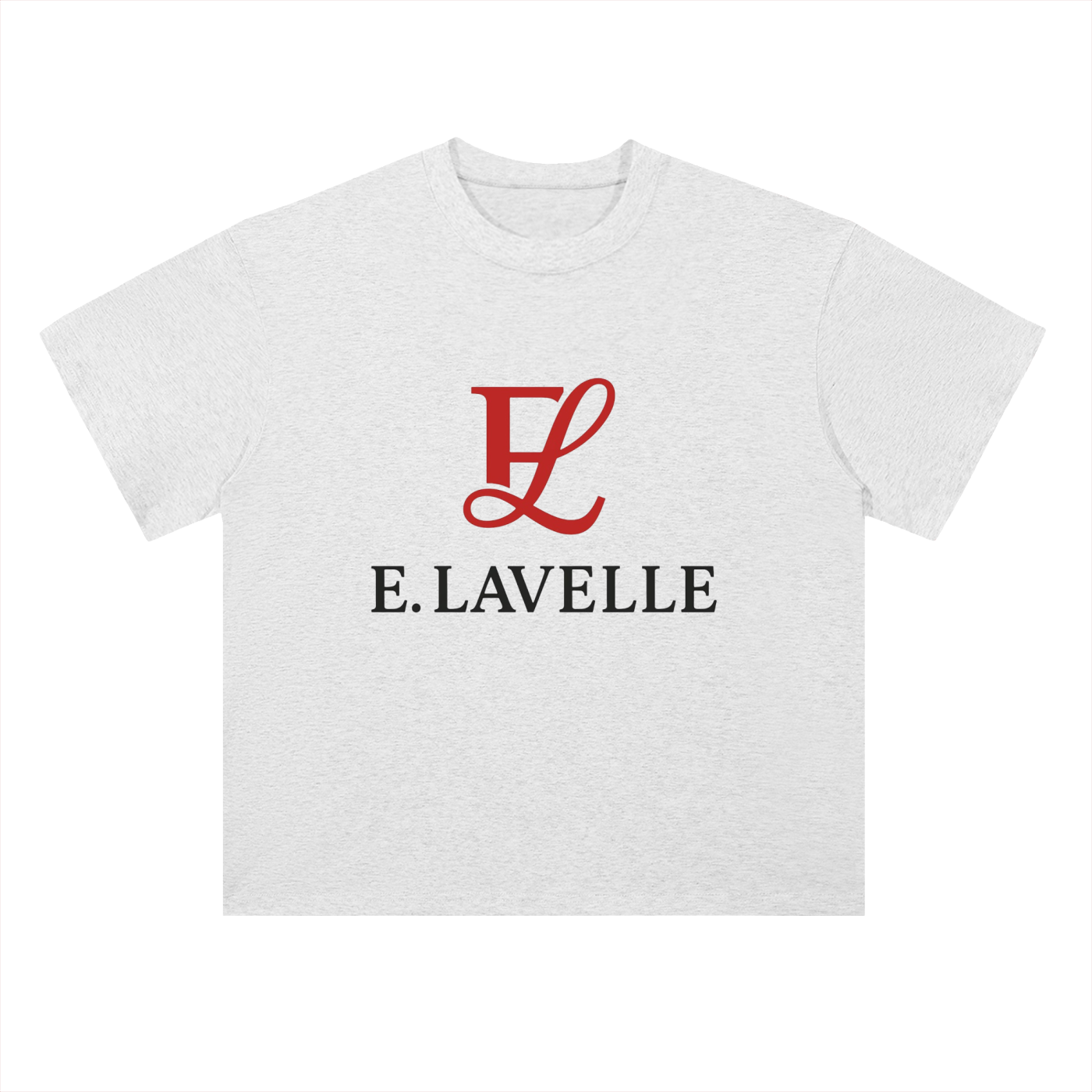 Heavyweight Drop Shoulder Cotton T-Shirt Red Logo