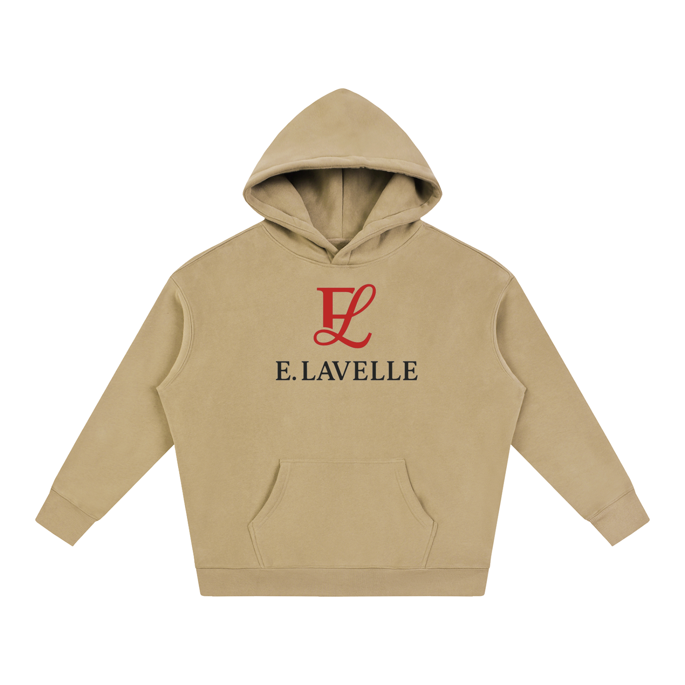 Oversize Fleeced Hoodie Red Logo