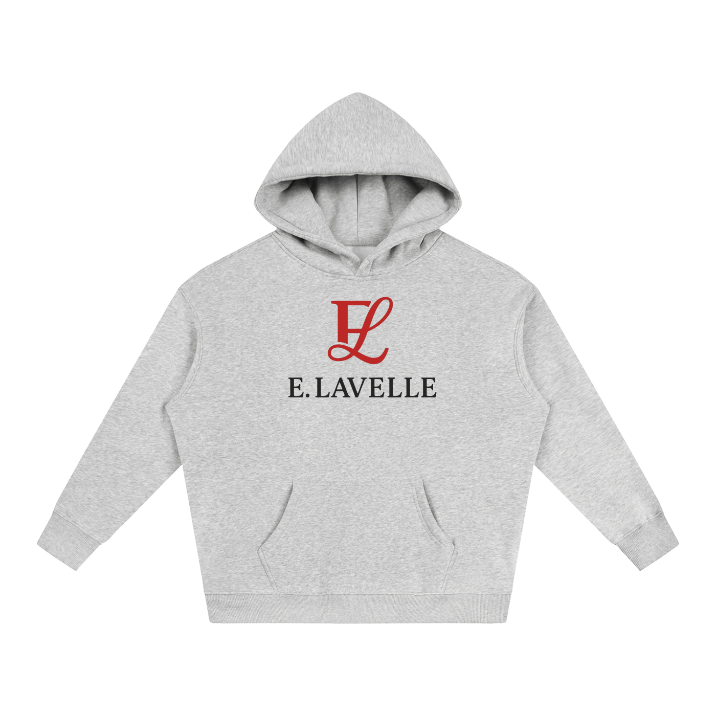 Oversize Fleeced Hoodie Red Logo