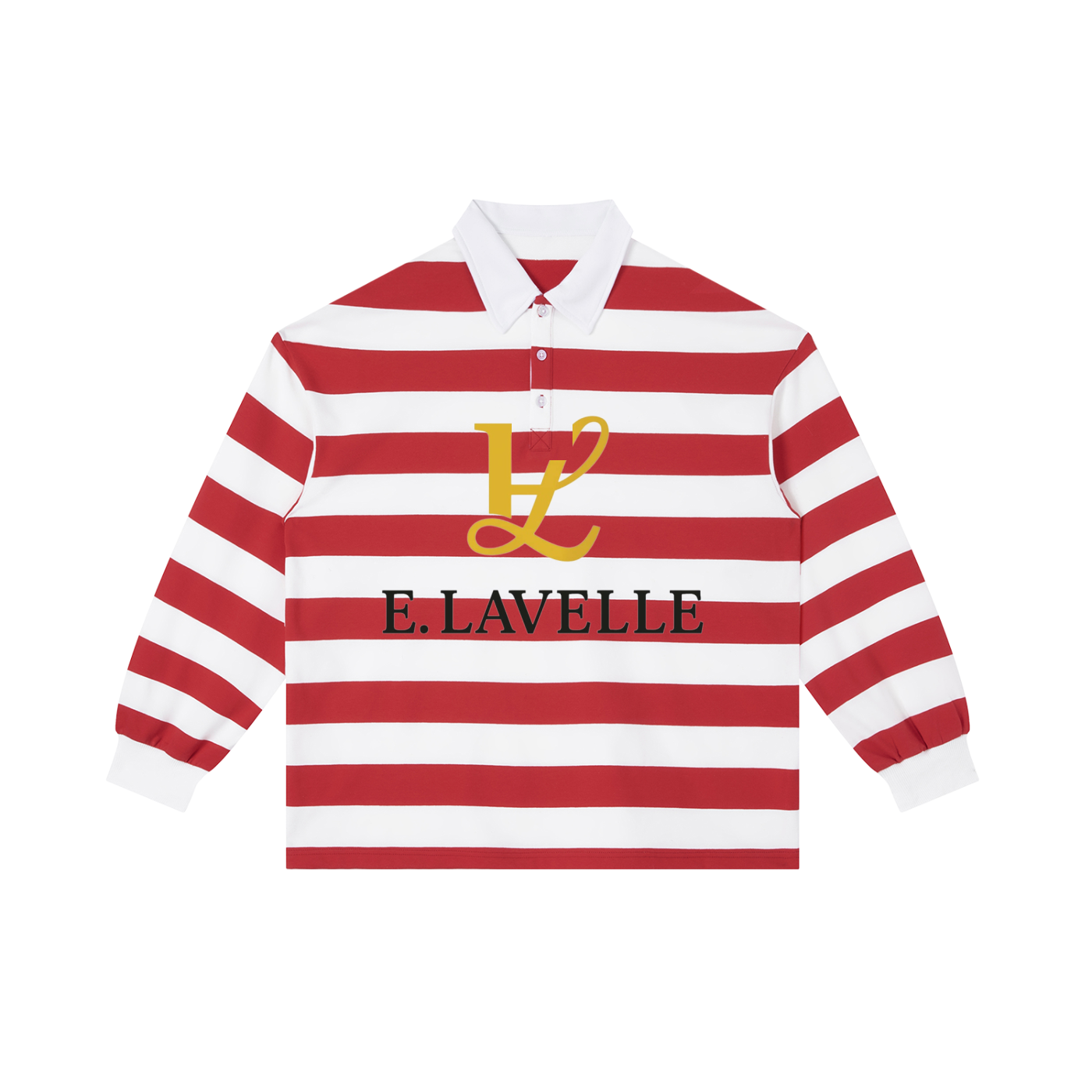 Color Block Stripe Polo Shirt Gold Loo
