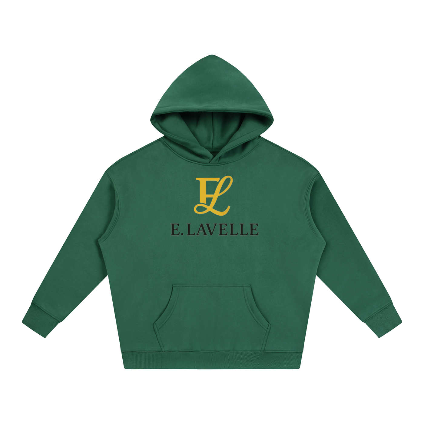Oversize Fleeced HoodieGold Logo