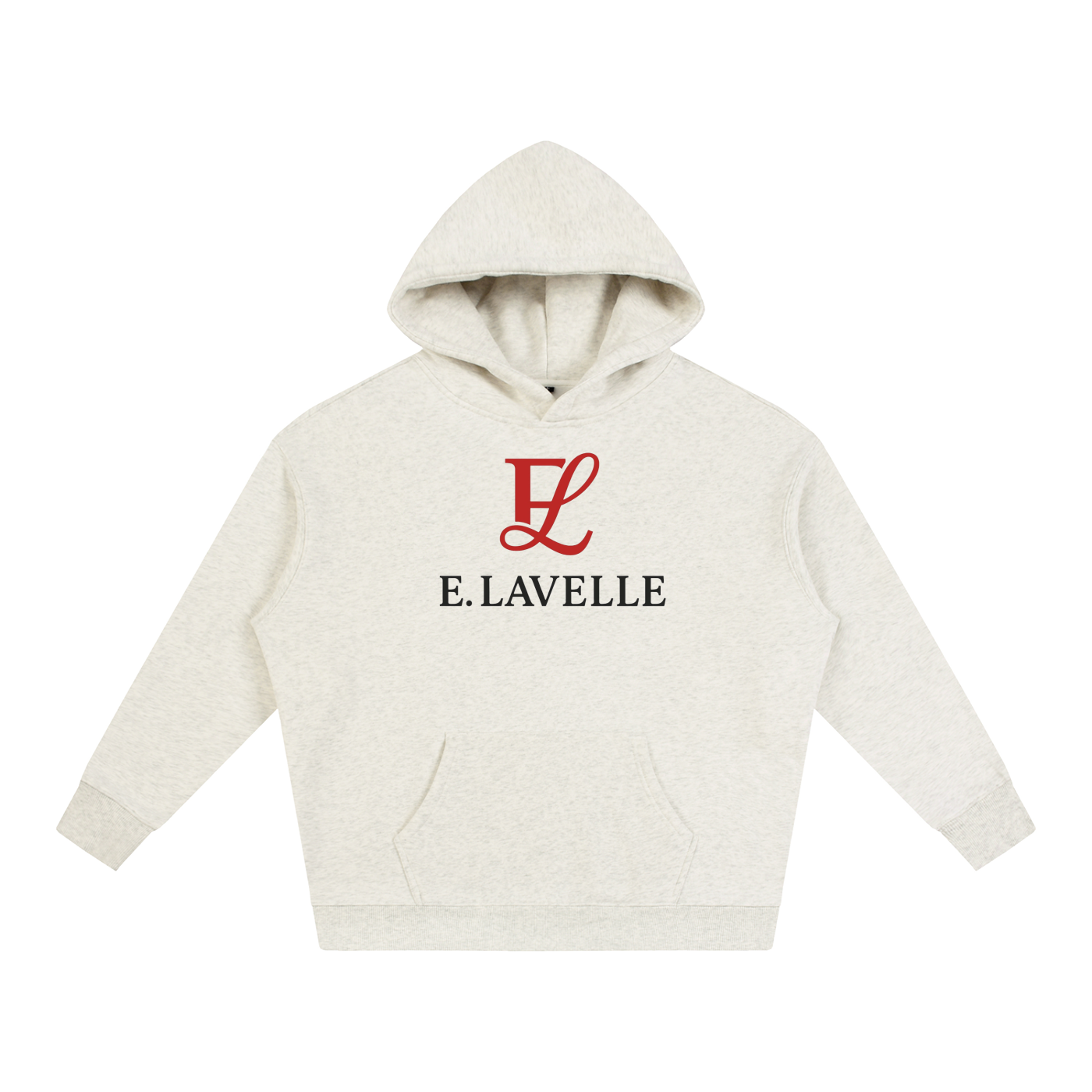 Oversize Fleeced Hoodie Red Logo