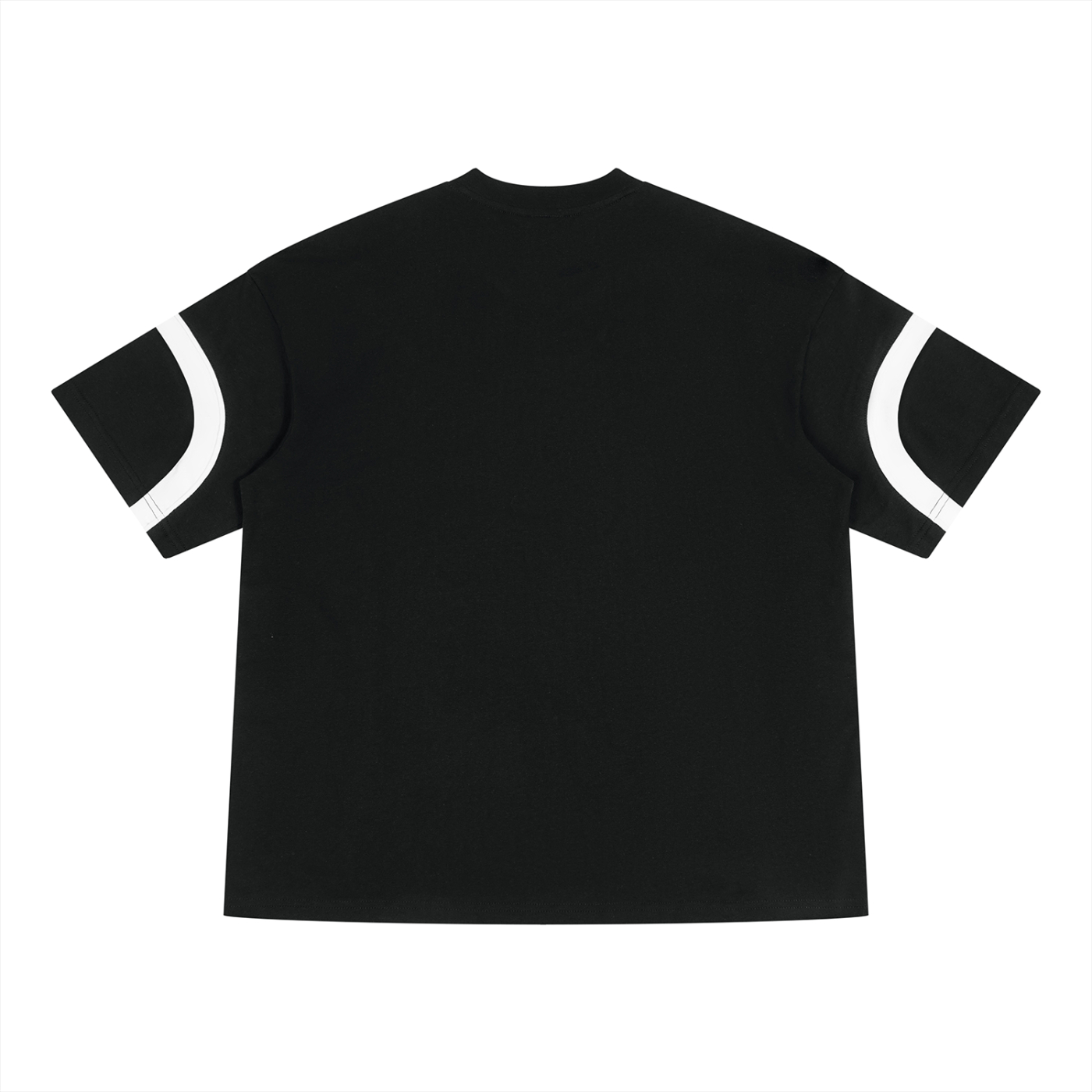 Unisex Color Block V-Neck T-Shirt Gold Logo