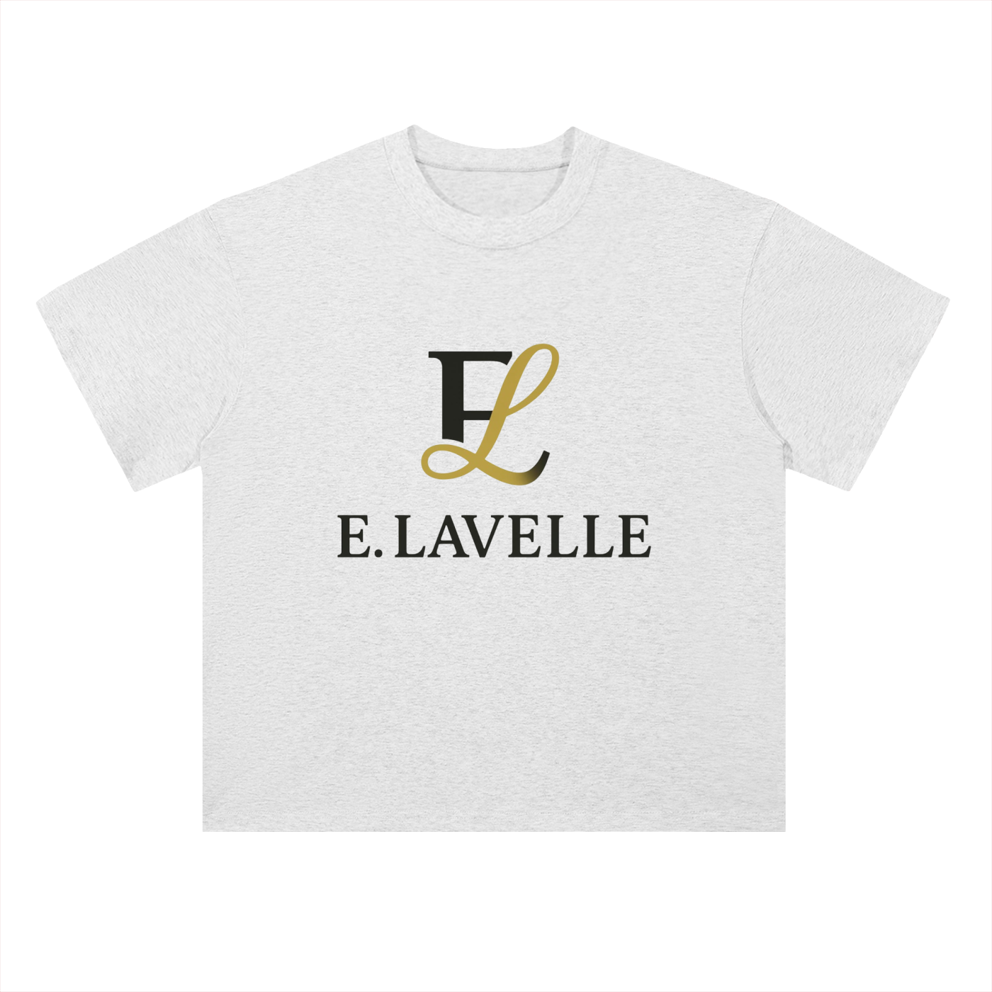 Heavyweight Drop Shoulder Cotton T-Shirt Black & Gold Logo