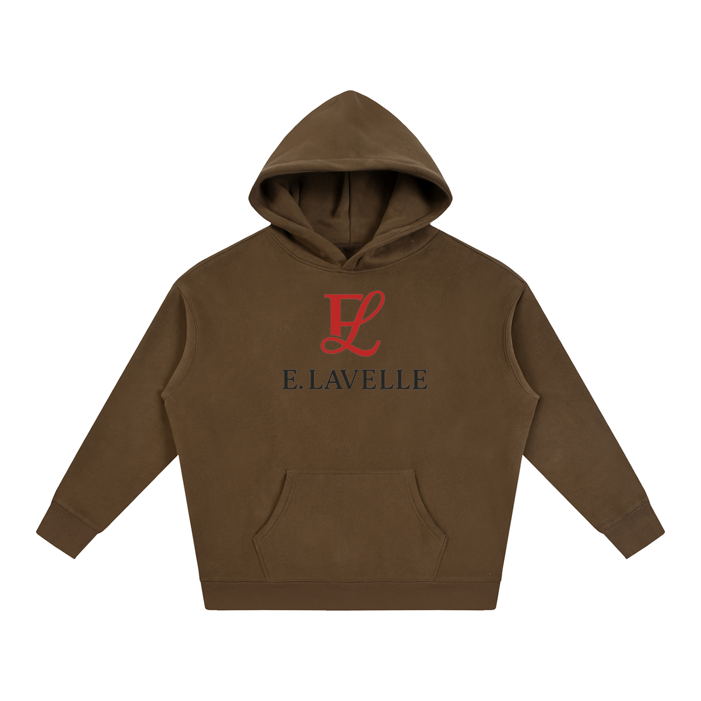 Oversize Fleeced Hoodie Red Logo