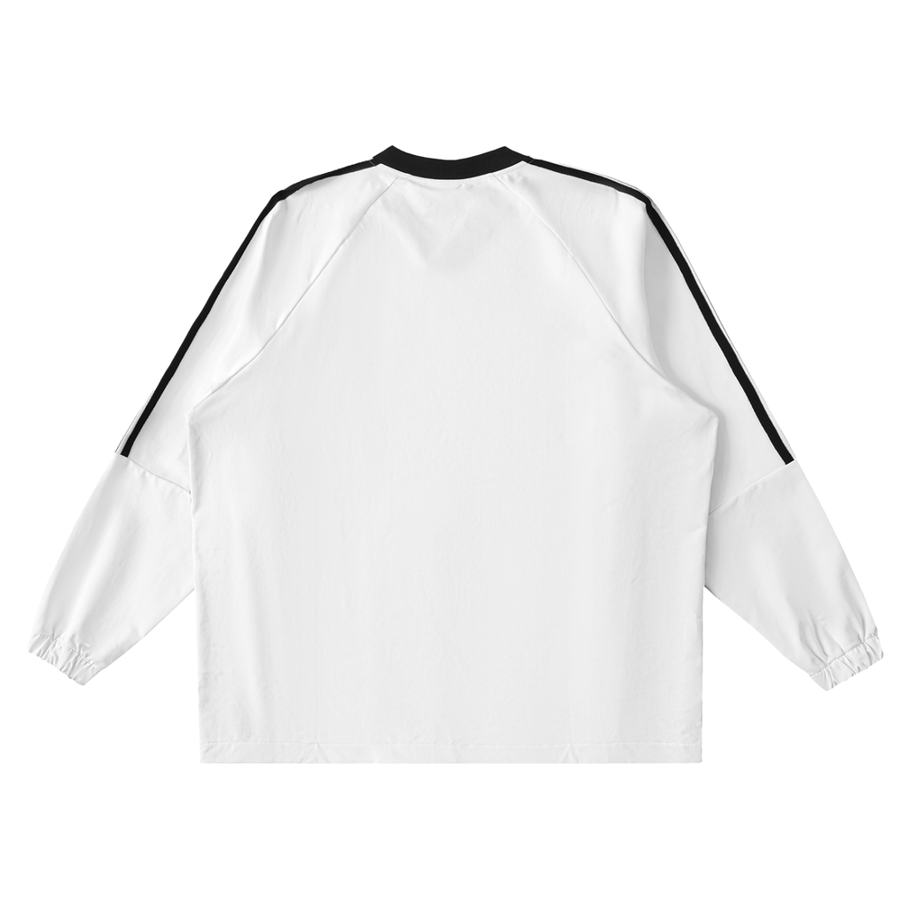 Color-Block V-Neck Long-Sleeve T-Shirt Gold Logo
