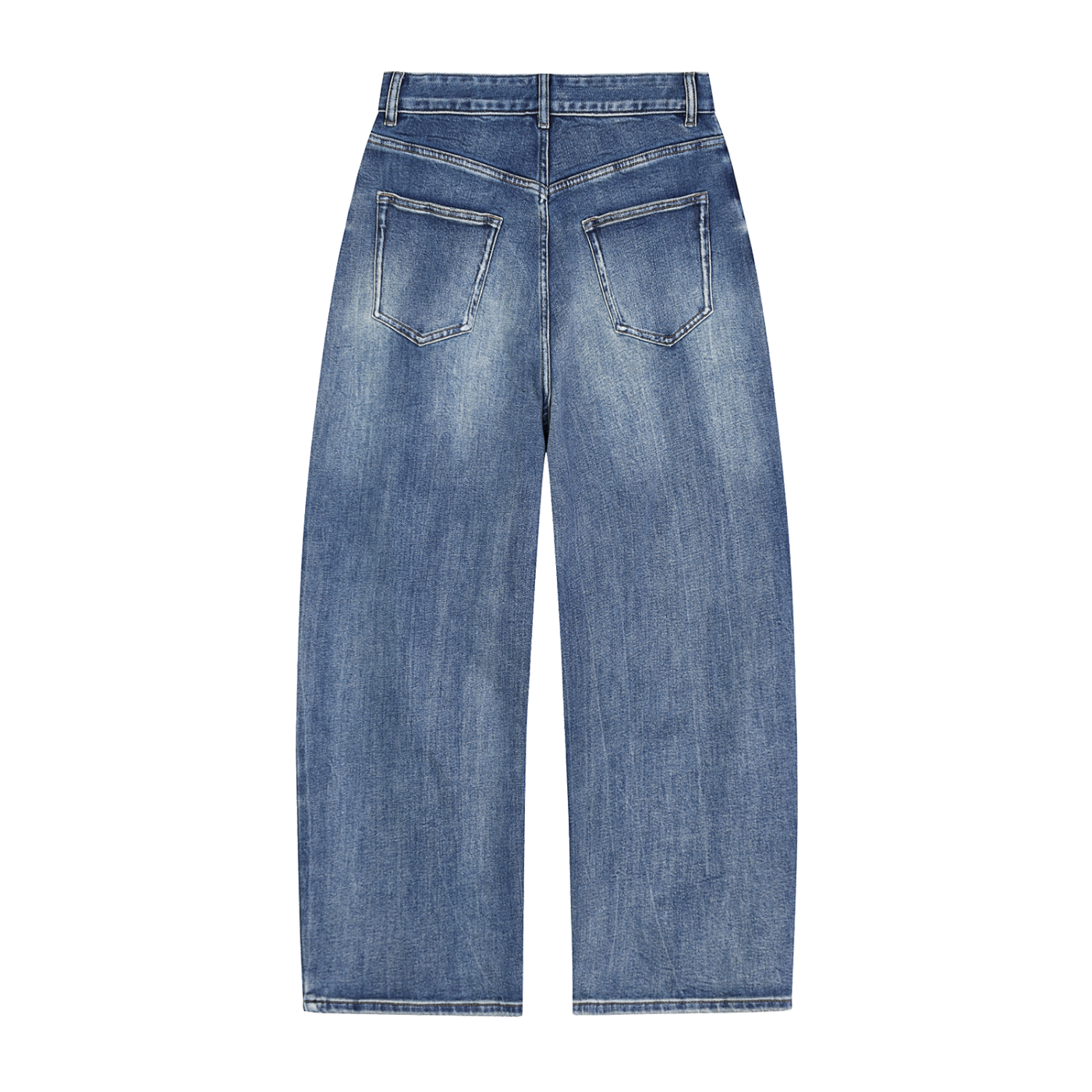 ELavelle Sun Fade Heavyweight Denim Jeans Red Logo