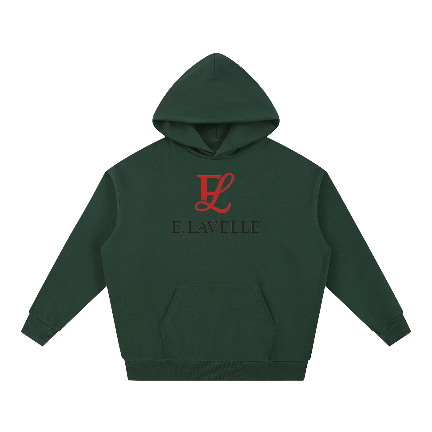 ELavelle Essential Heavyweight Hoodie Red Logo