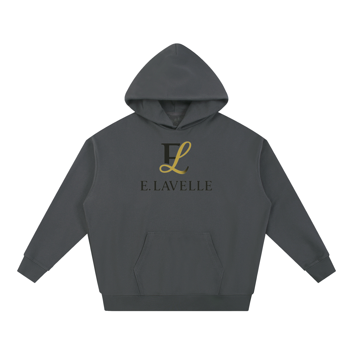 ELavelle Essential Heavyweight Hoodie Blck & Gold Logo