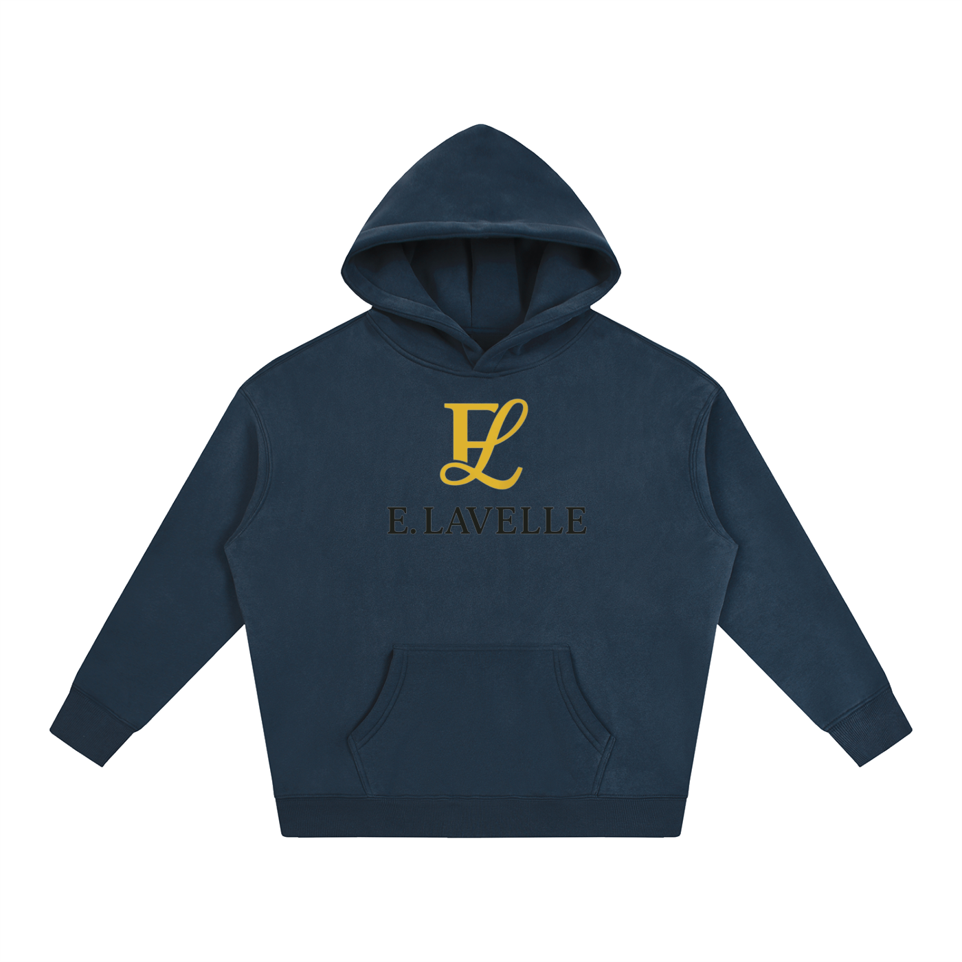 Oversize Fleeced HoodieGold Logo