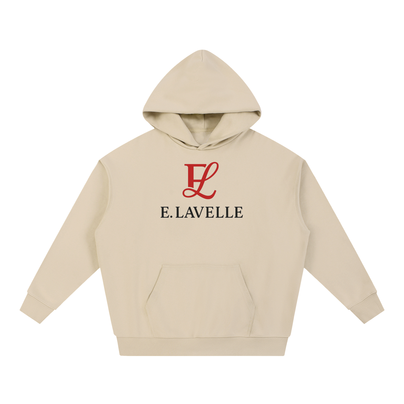 ELavelle Essential Heavyweight Hoodie Red Logo