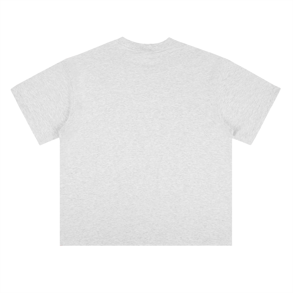 Heavyweight Drop Shoulder Cotton T-Shirt Red Logo