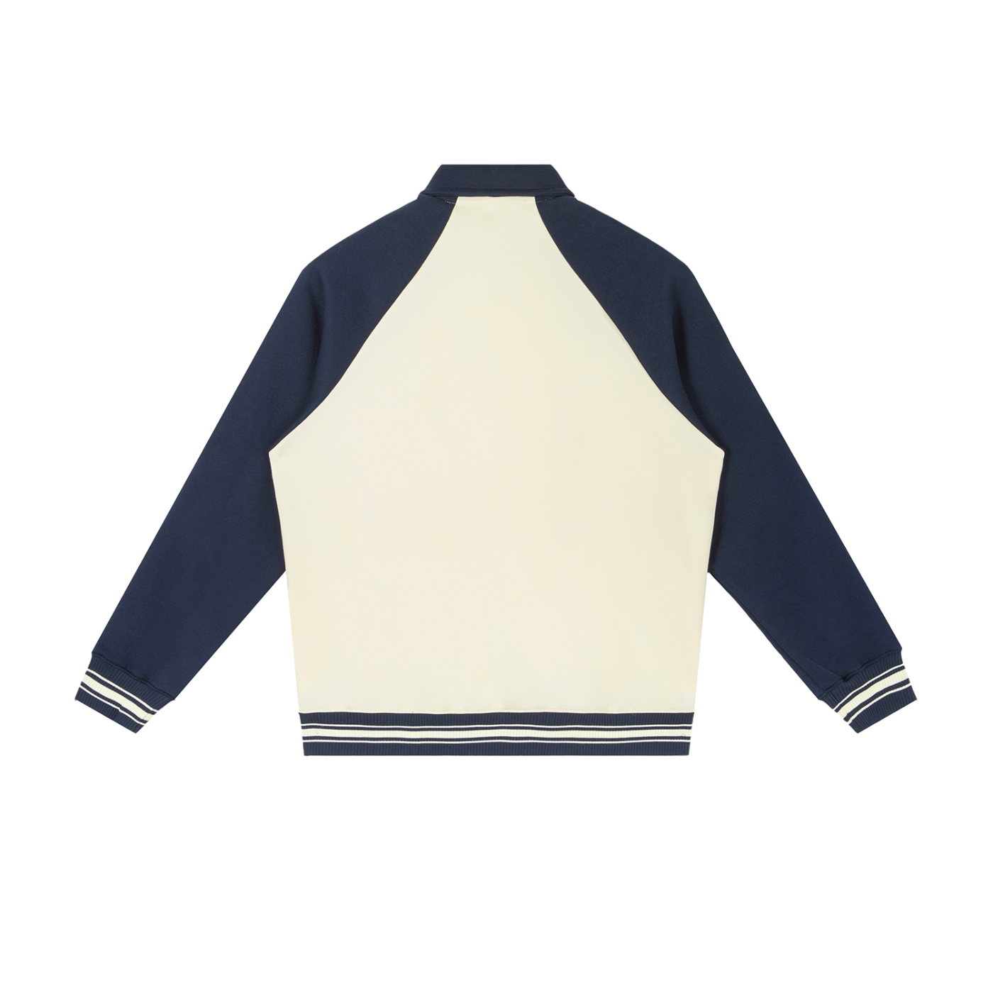 Contrast Raglan Sleeve Baseball Jacket Red Logo