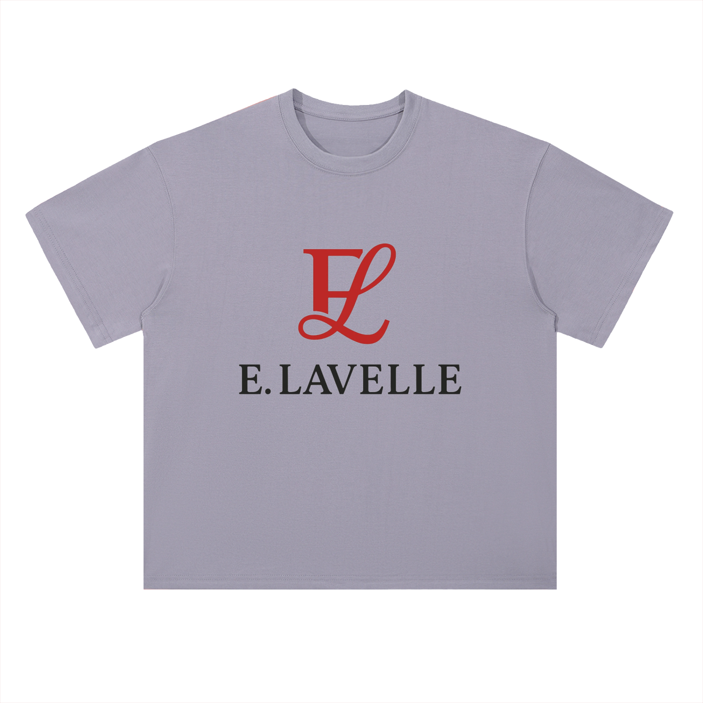 Heavyweight Drop Shoulder Cotton T-Shirt Red Logo
