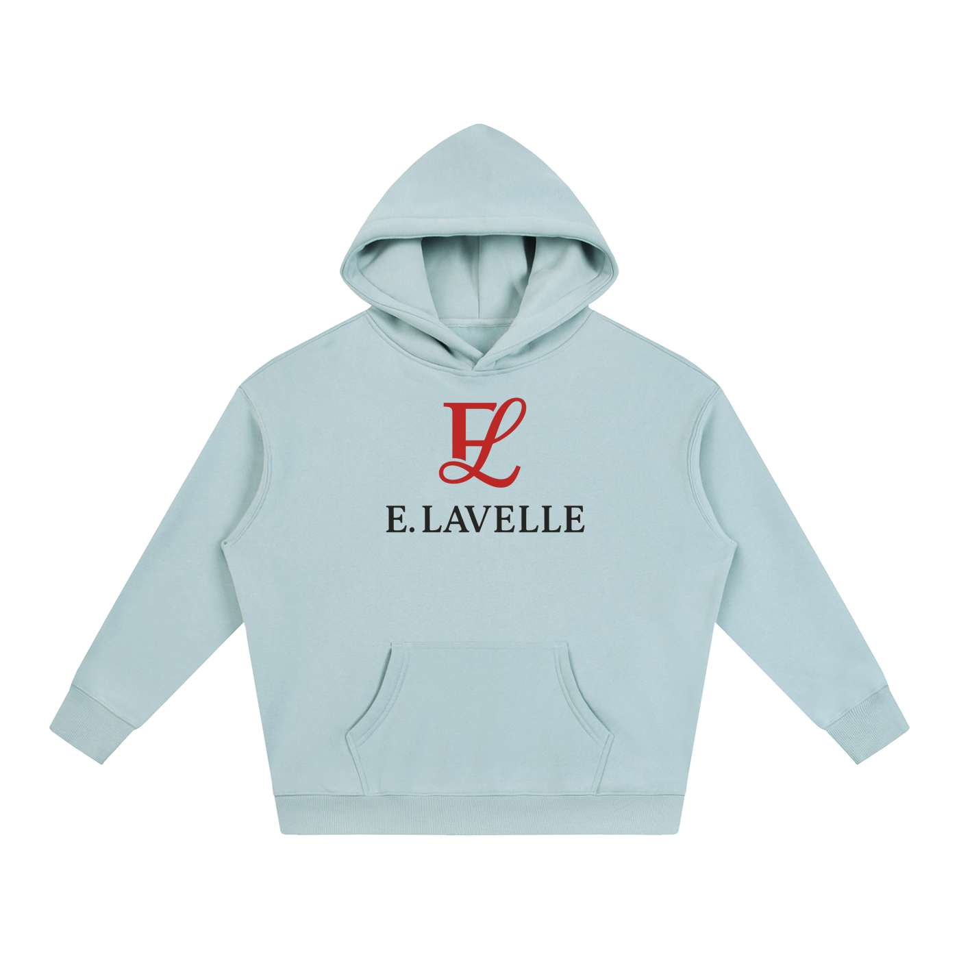 Oversize Fleeced Hoodie Red Logo