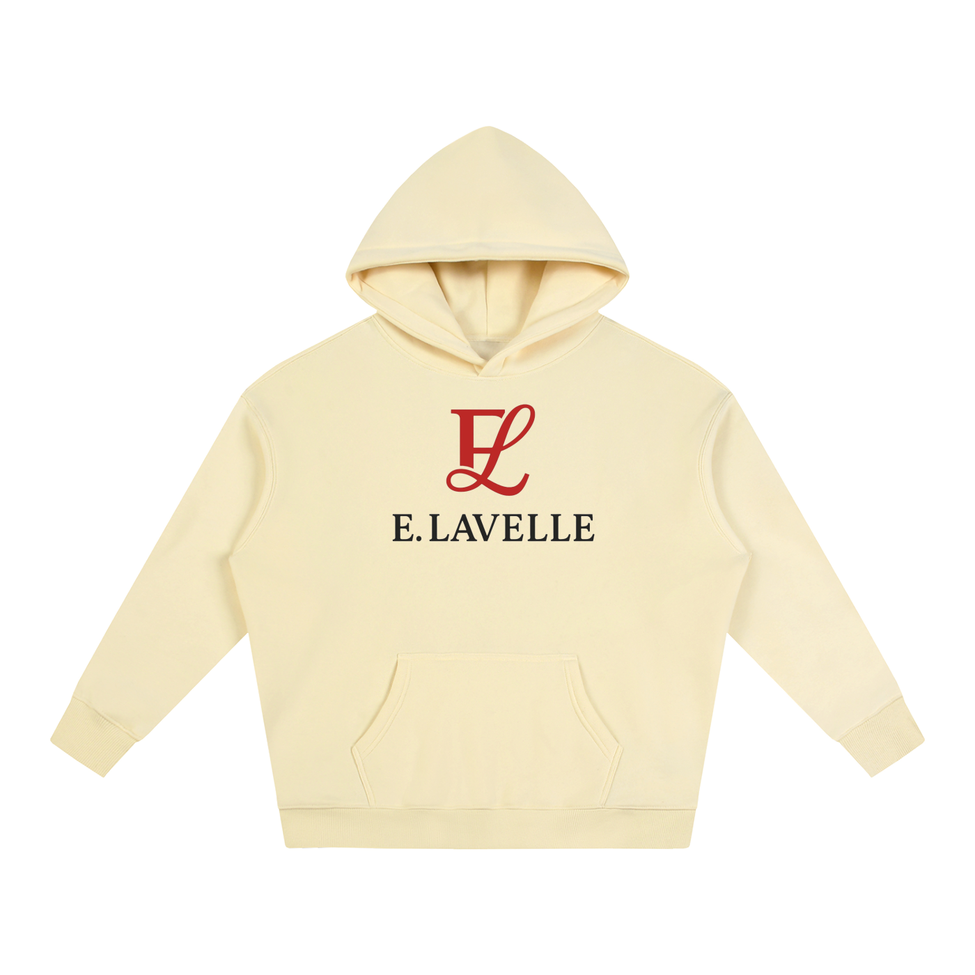 Oversize Fleeced Hoodie Red Logo