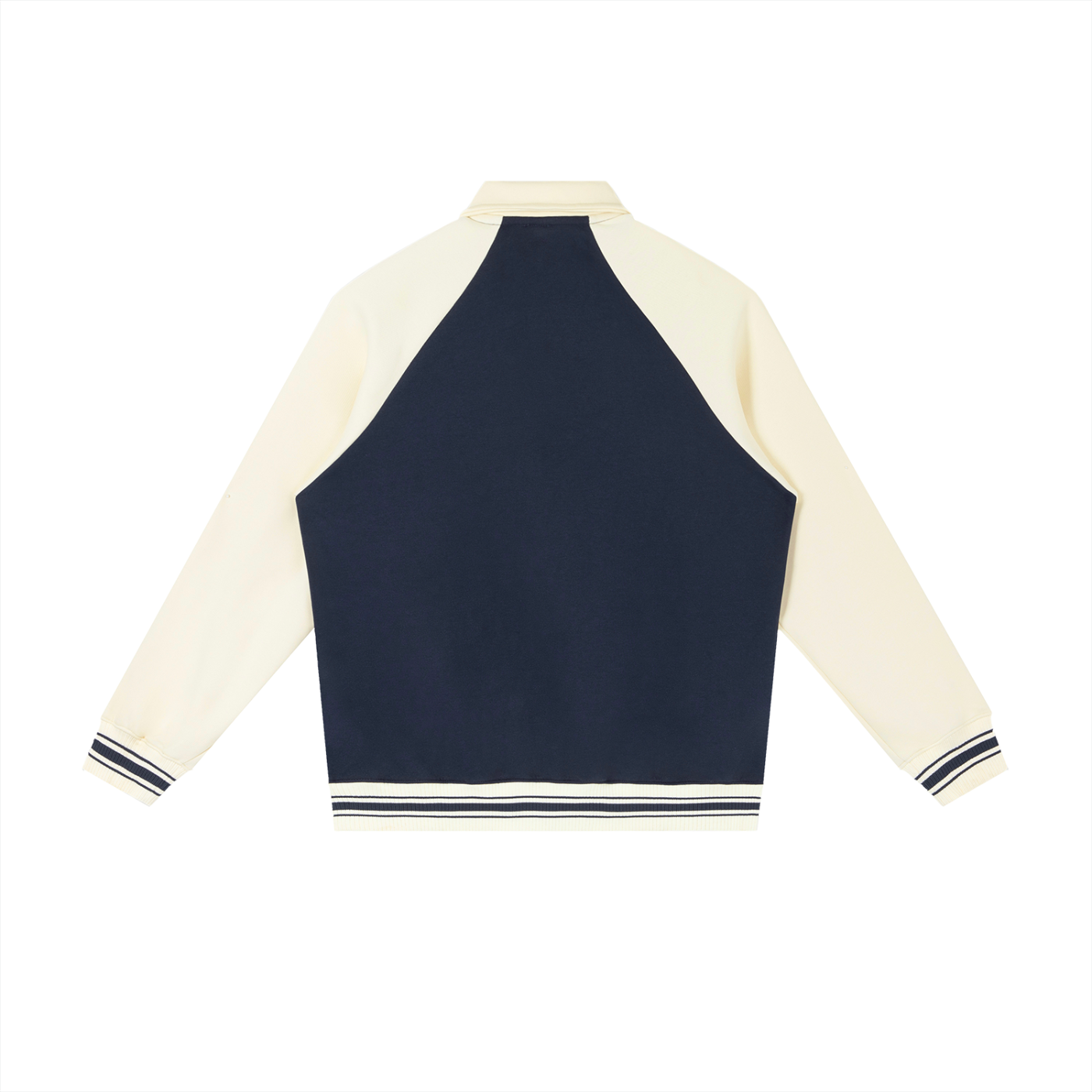 Contrast Raglan Sleeve Baseball Jacket Red Logo