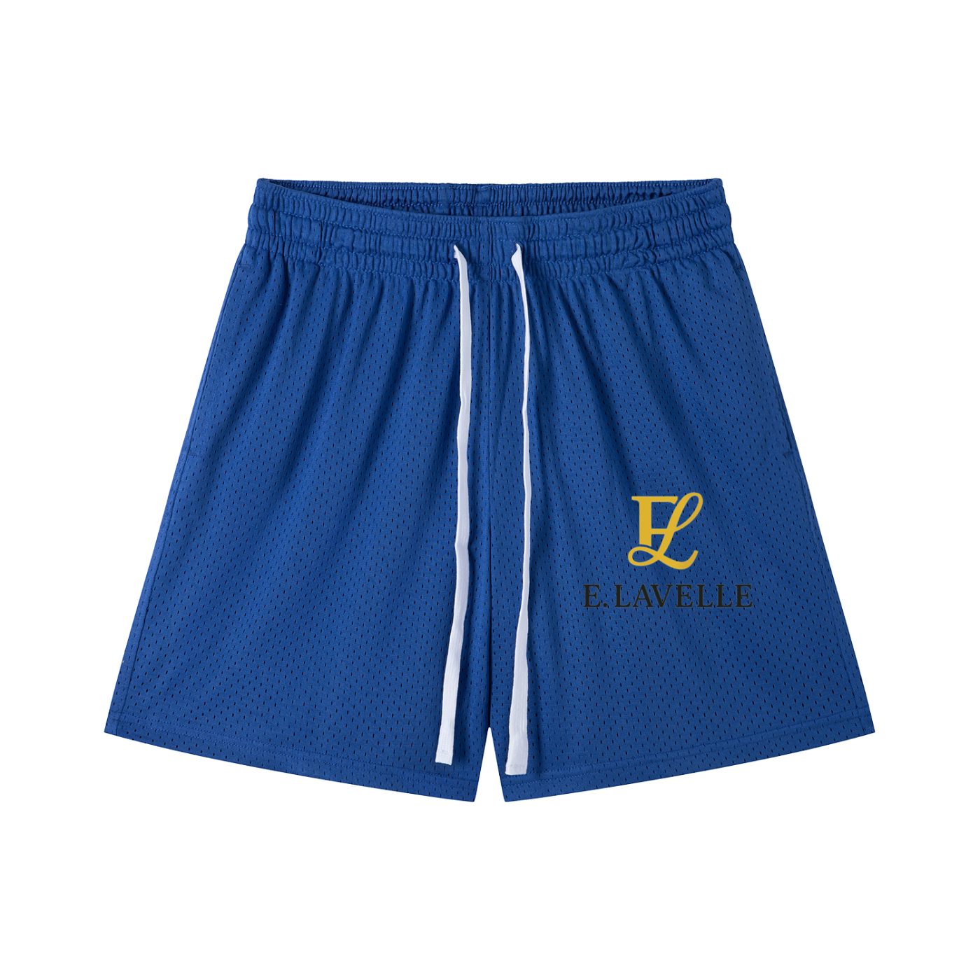 Mesh Drawstring Shorts Gold Logo