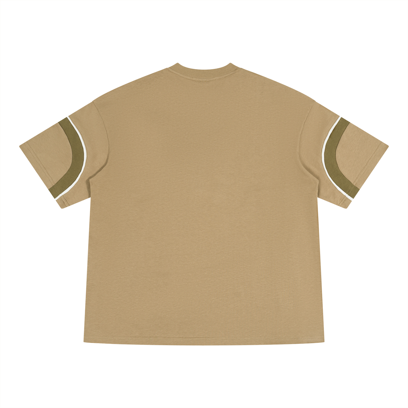 Unisex Color Block V-Neck T-Shirt Black & Gold Logo